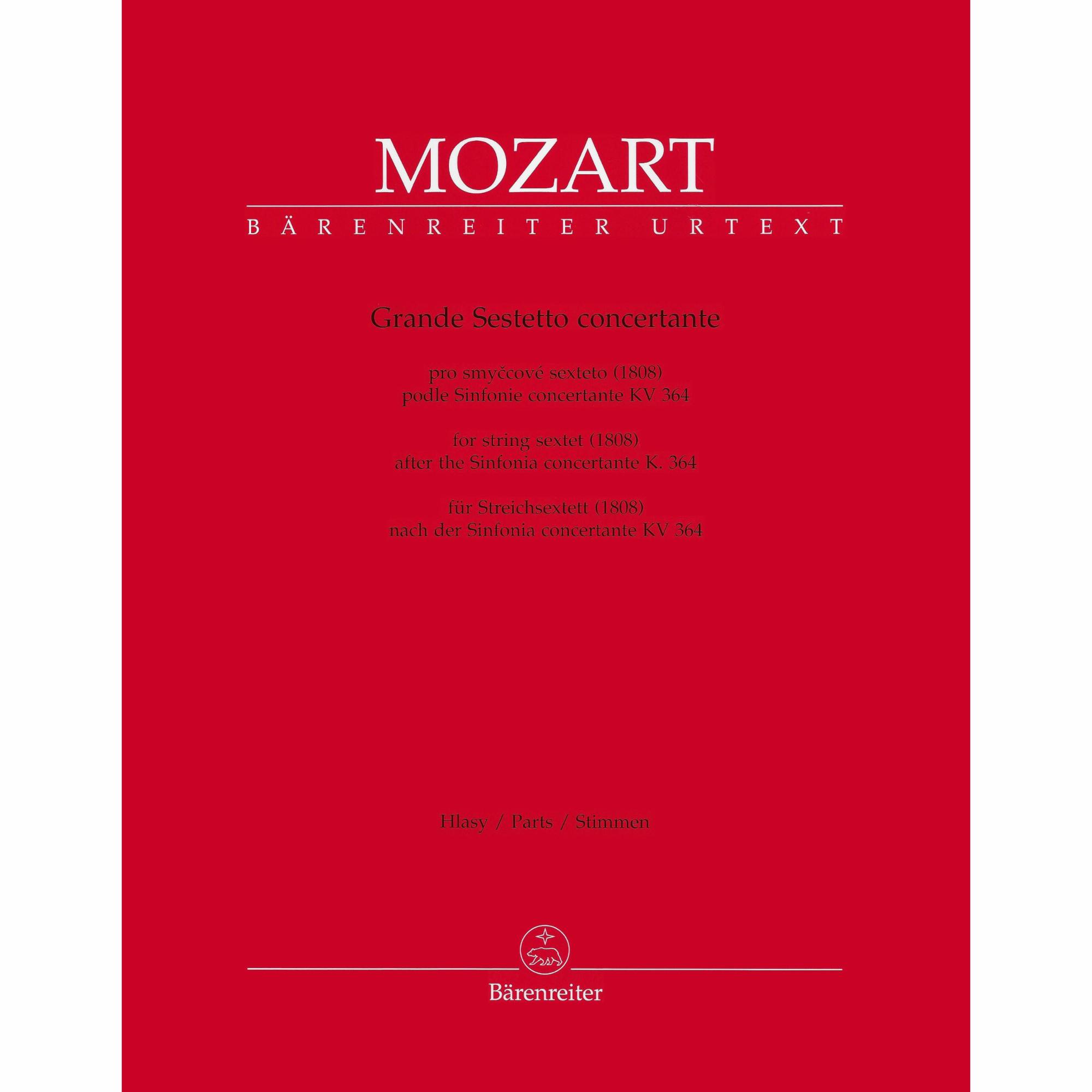 Mozart -- Grande Sestetto concertante, K. 364 for String Sextet