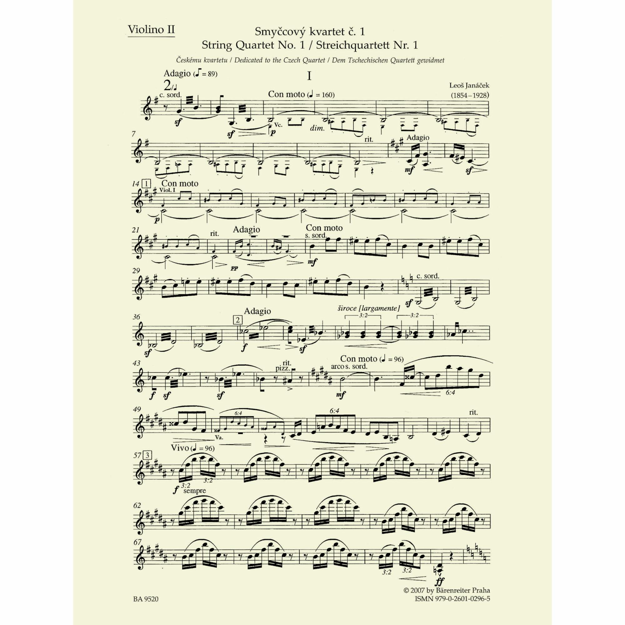 Sample: Violin II (Pg. 1)