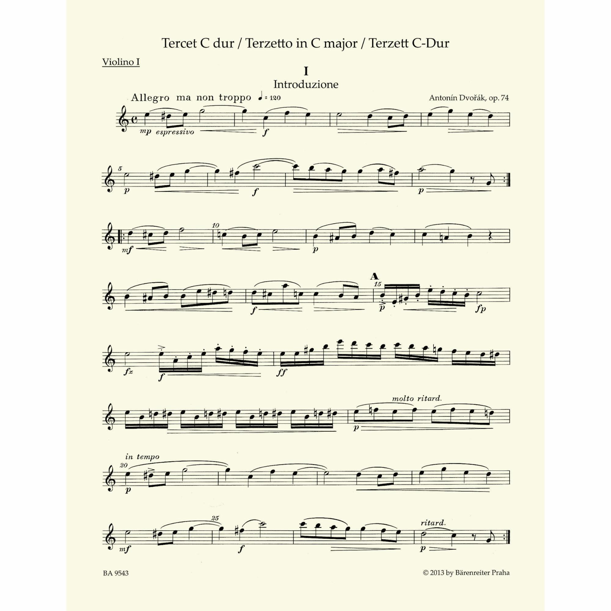 Sample: Violin I (Pg. 1)