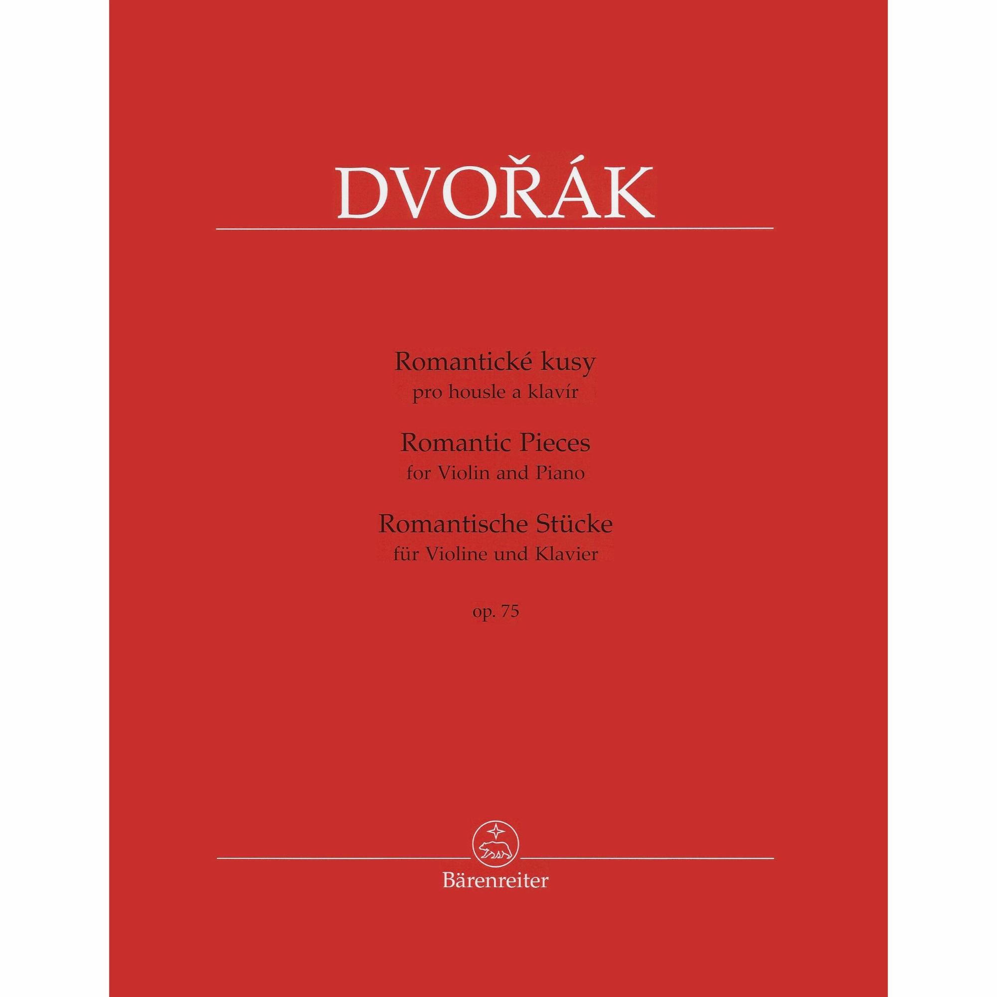 Dvorak -- Four Romantic Pieces, Op. 75 for Violin and Piano