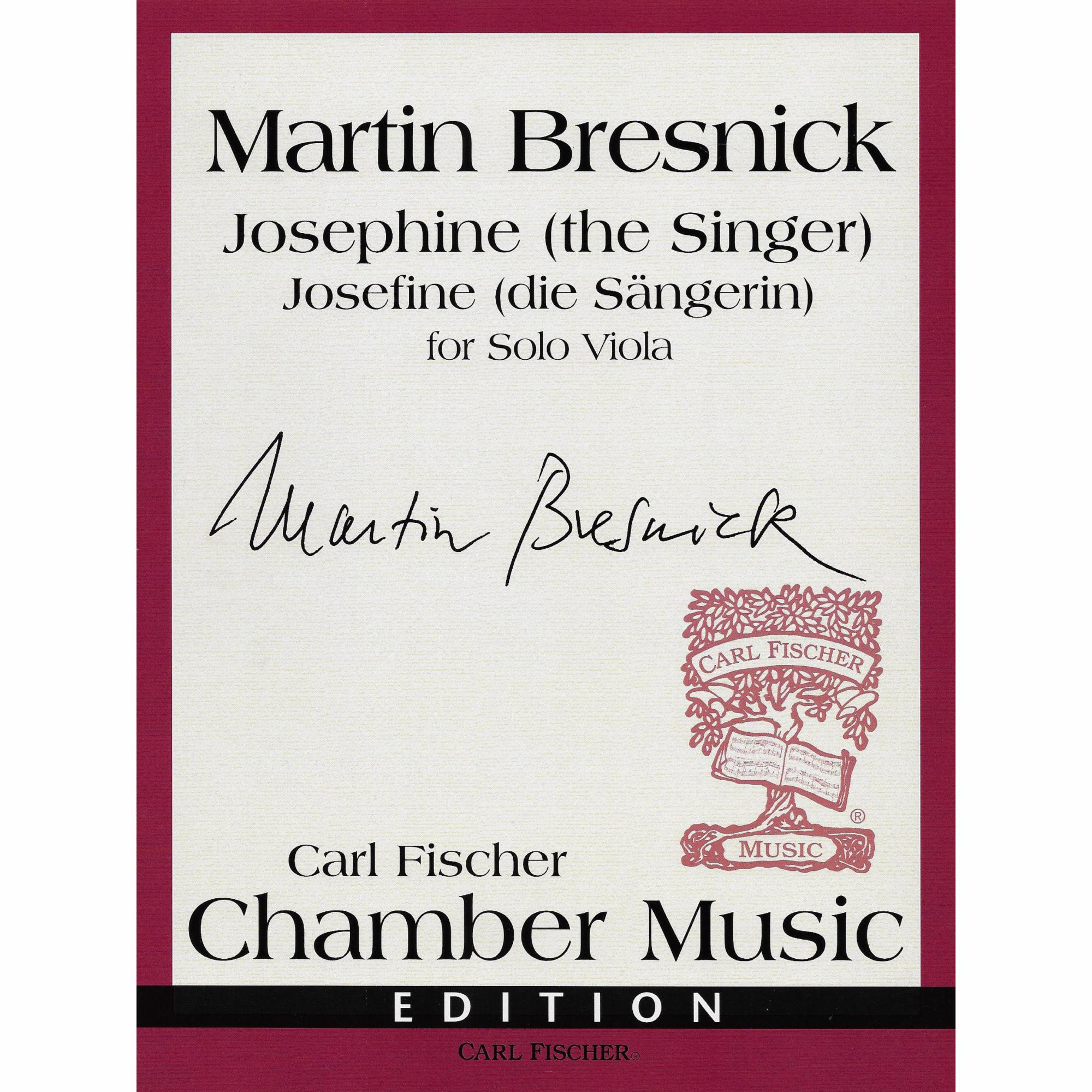 Bresnick -- Josephine the Singer for Solo Viola