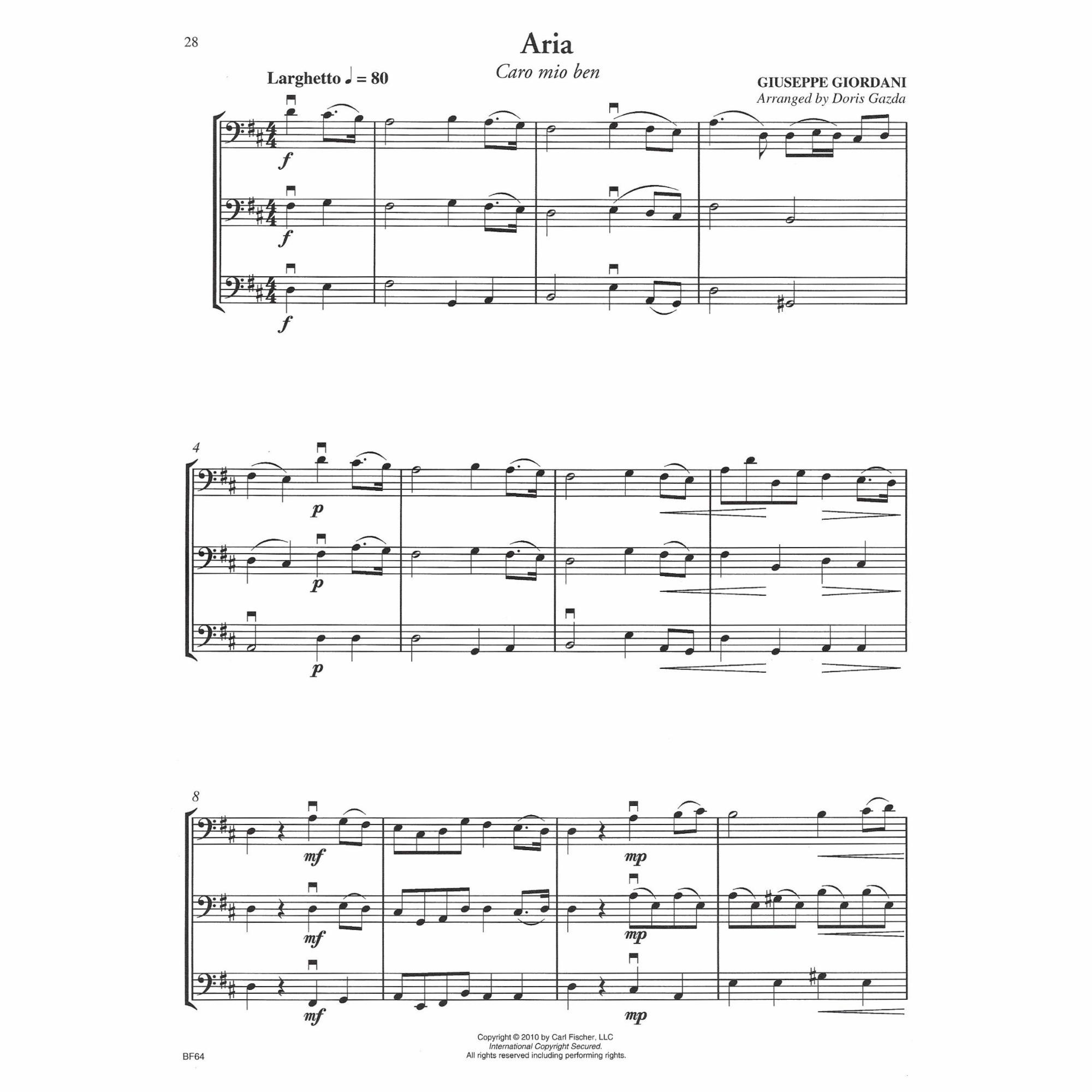 Sample: Cello (Pg. 28)