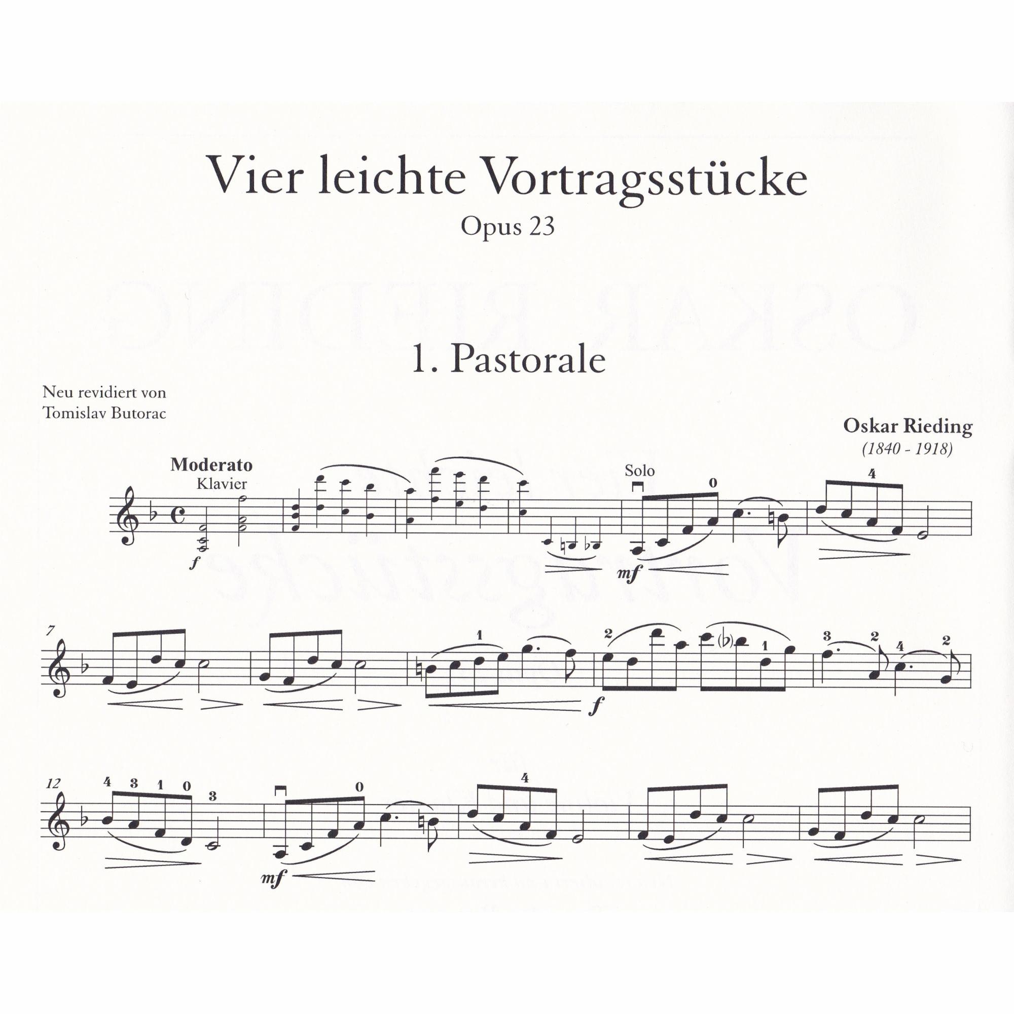 Four Easy Recital Pieces for Violin and Piano, Op. 23
