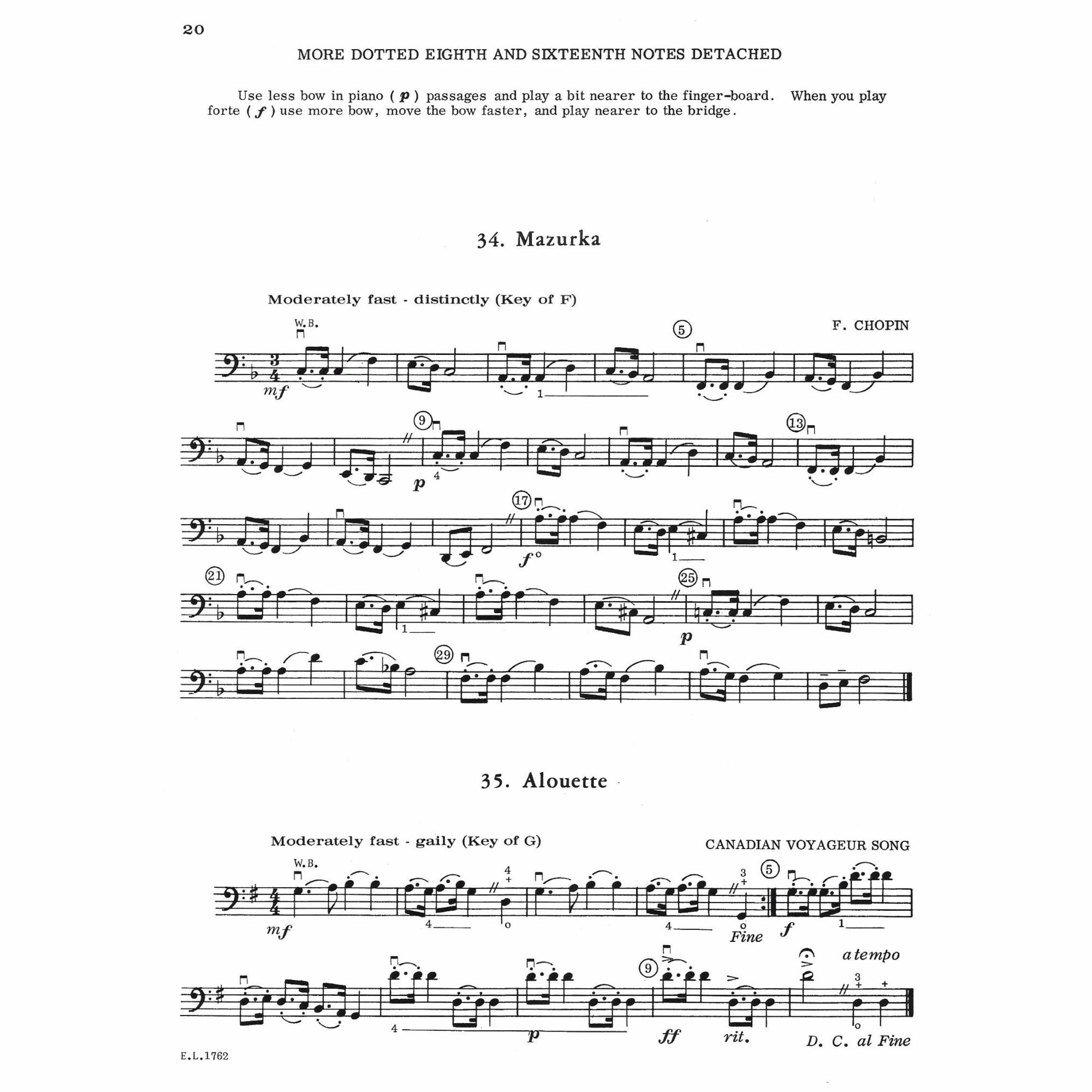 Sample: Cello (Pg. 20)