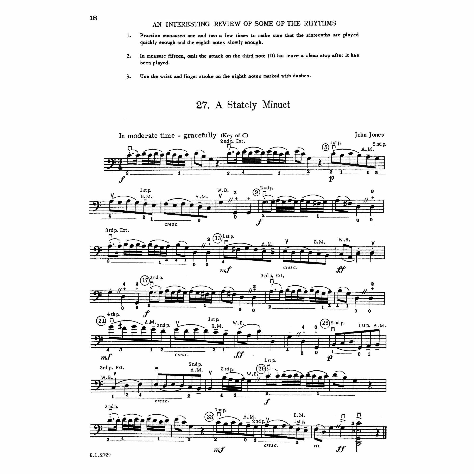 Sample: Cello (Pg. 18)