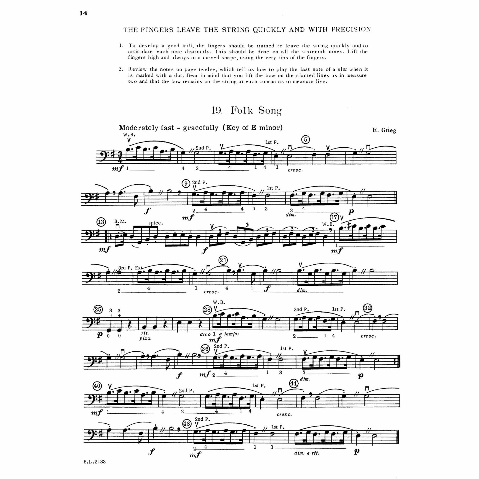 Sample: Cello (Pg. 14)