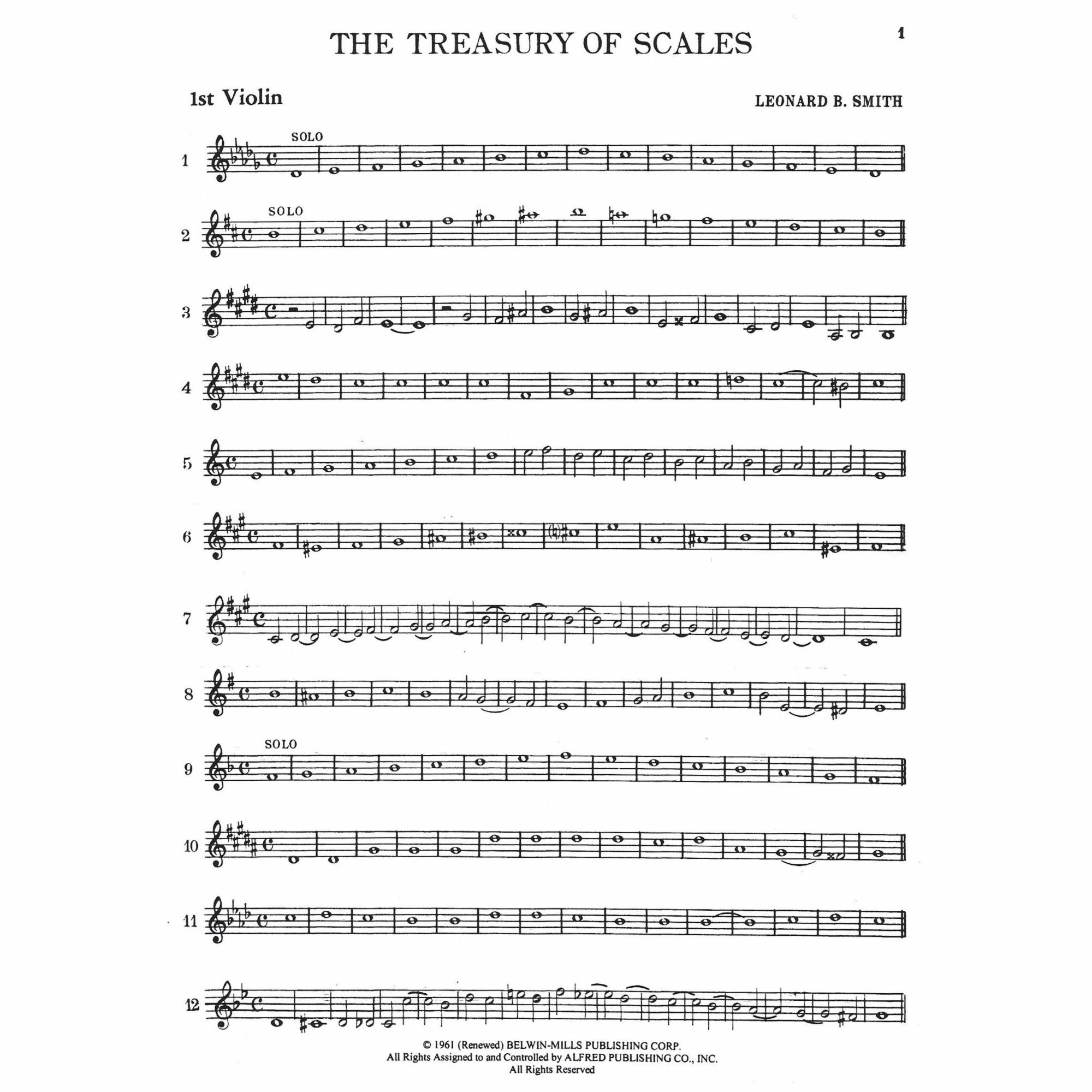 Sample: First Violin (Pg. 1)