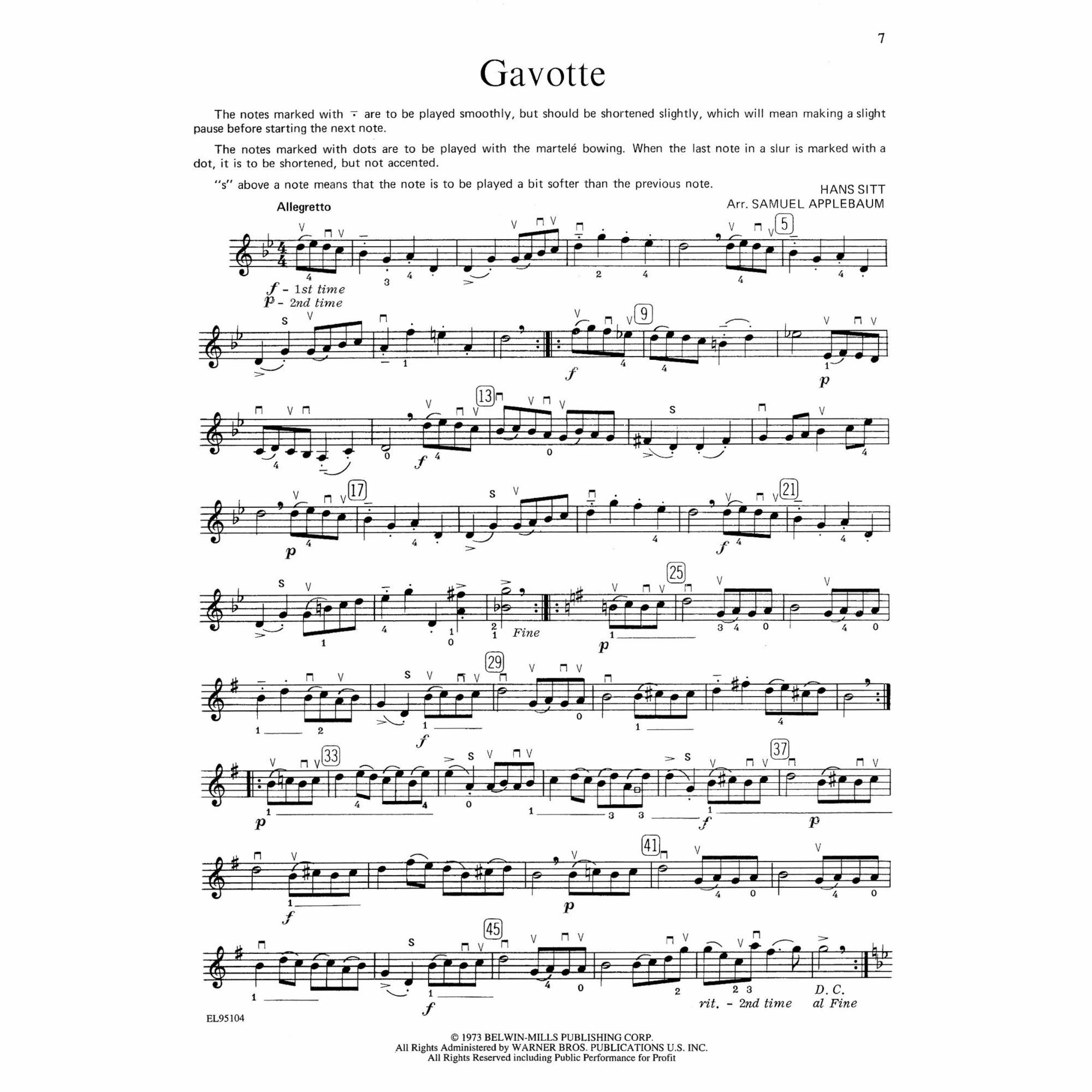 Sample: Vol. II, Violin Part
