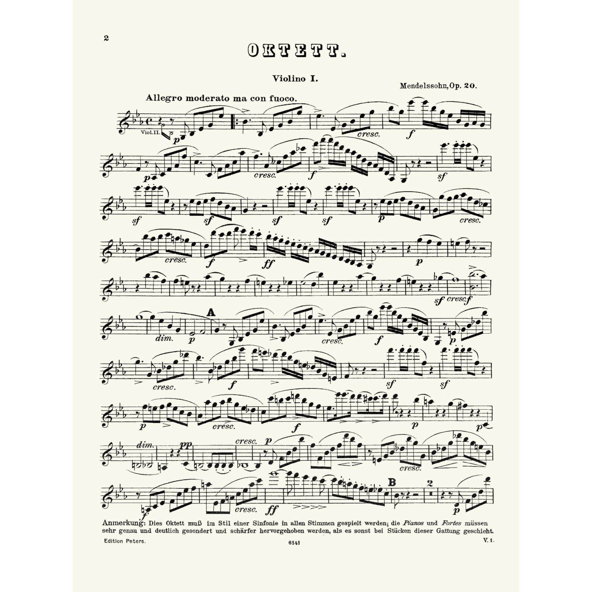 Sample: Violin I (Pg. 2)