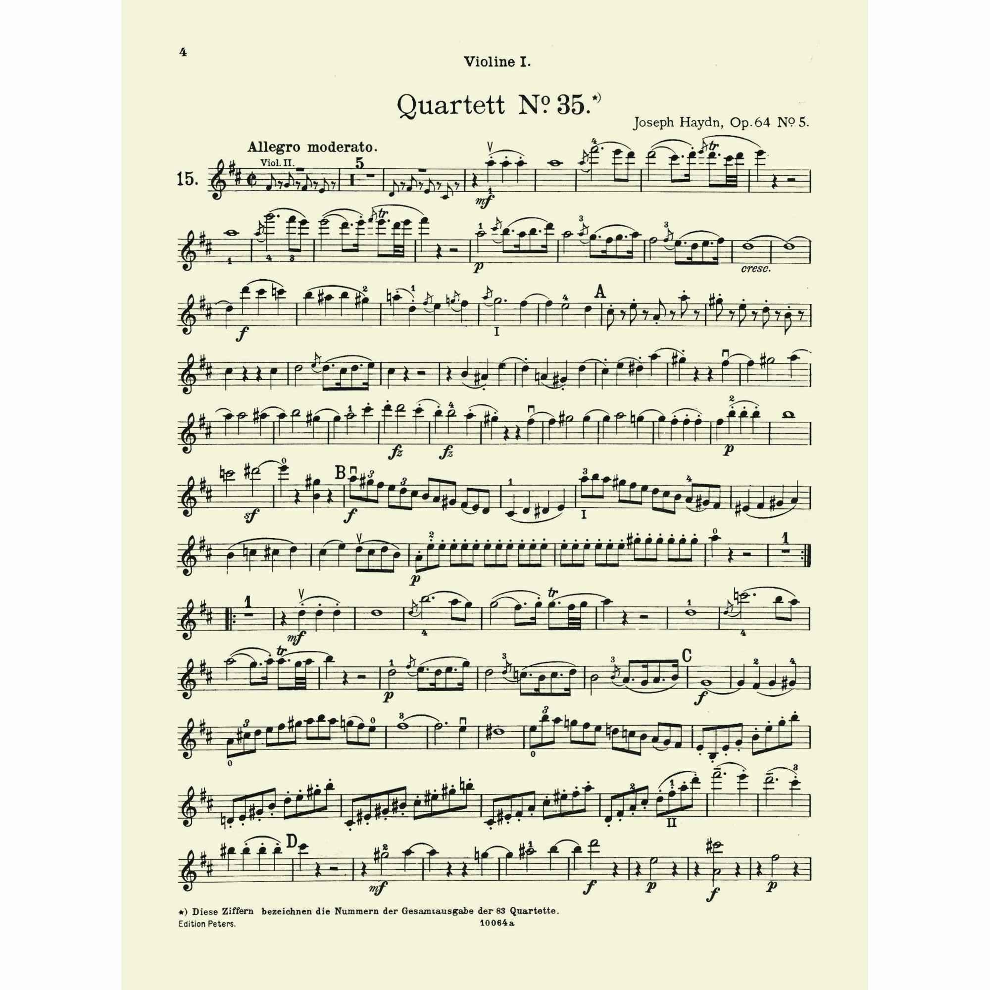 Sample: Violin I (Pg. 4)