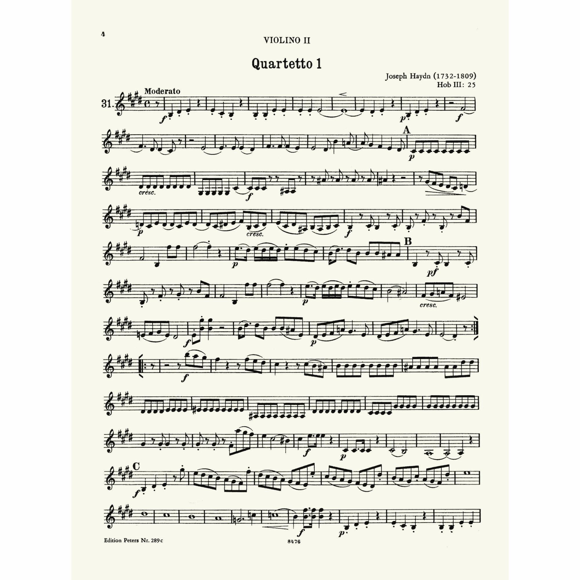 Sample: Violin II (Pg. 4)