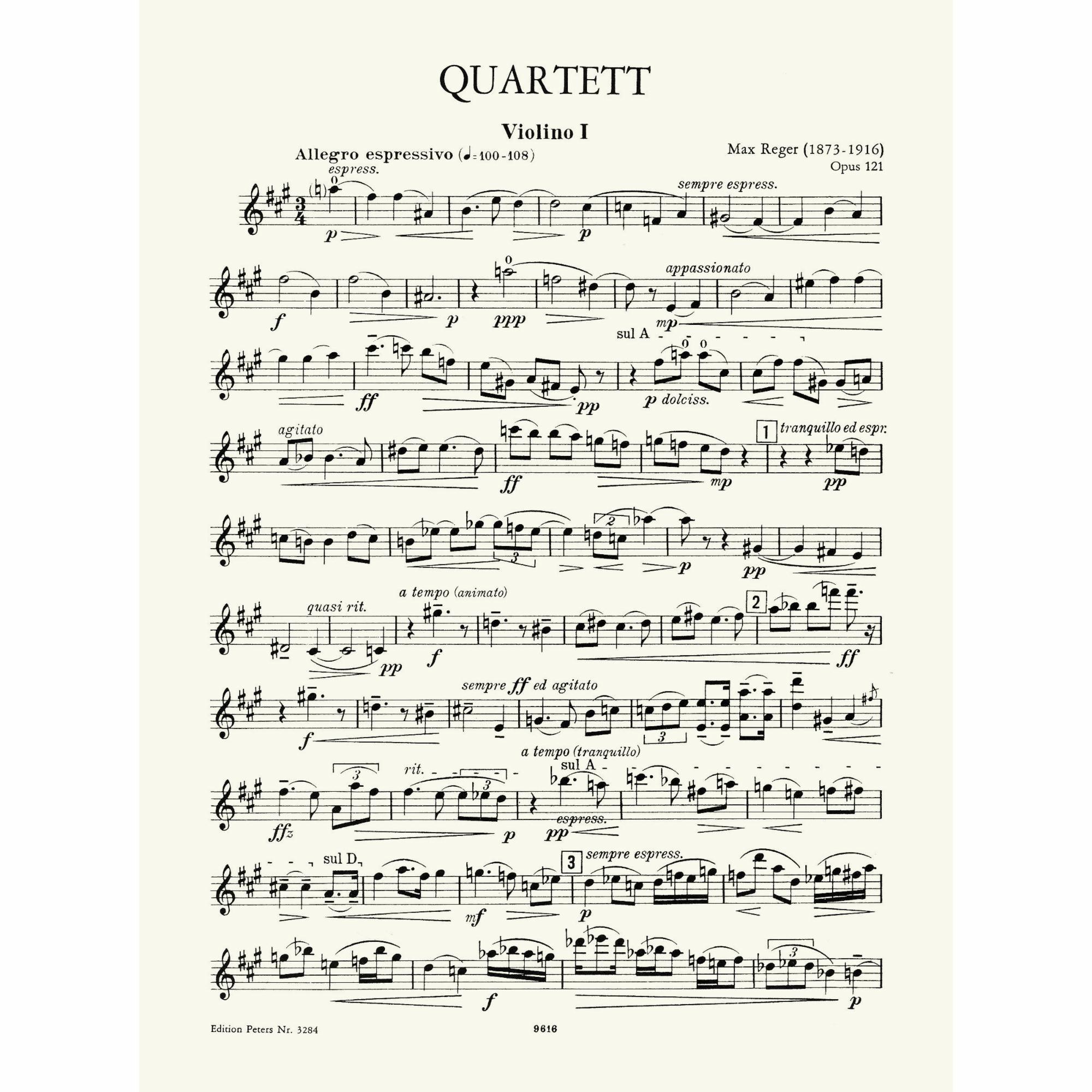 Sample: Violin I (Pg. 1)