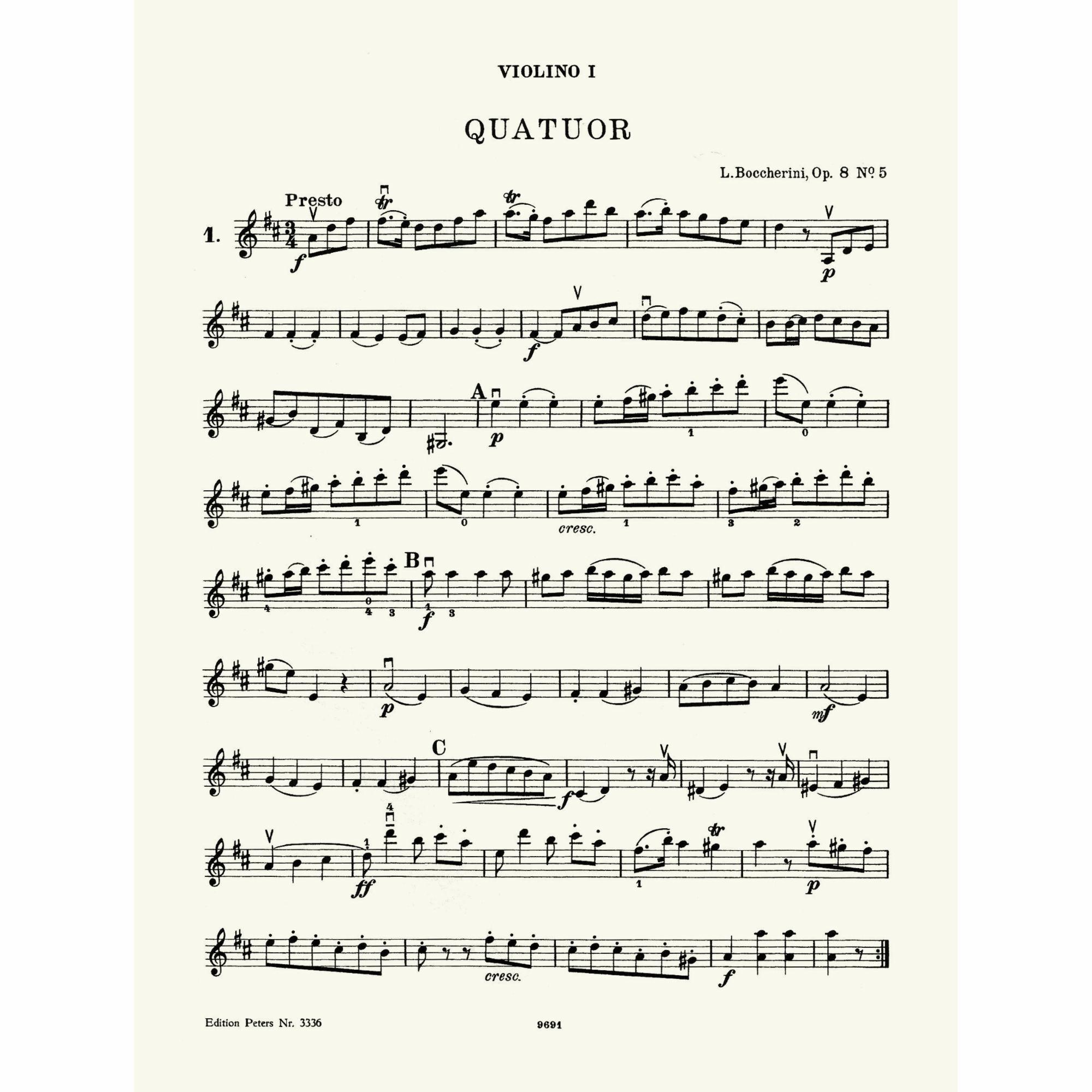 Sample: Violin I (Pg. 3)