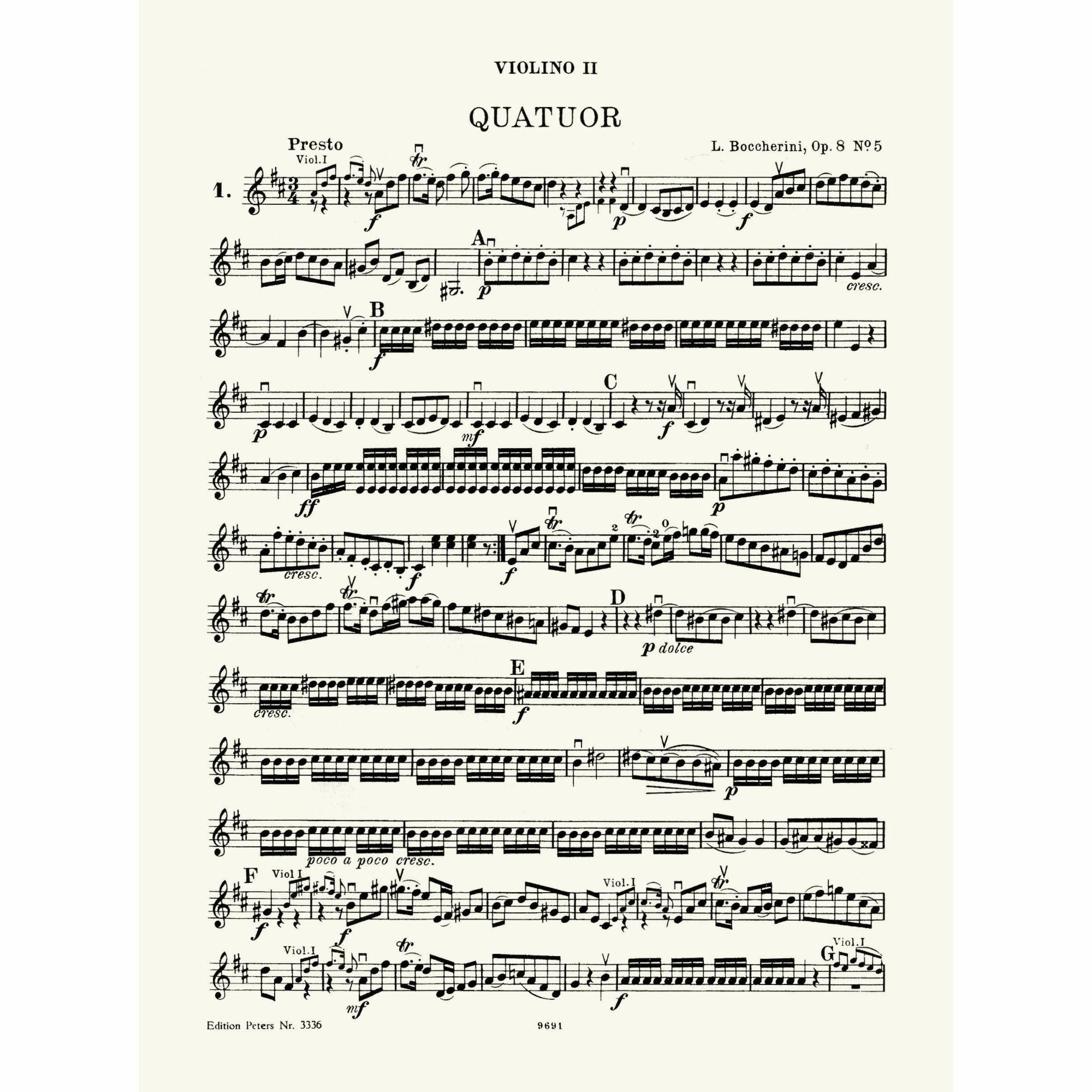 Sample: Violin II (Pg. 3)