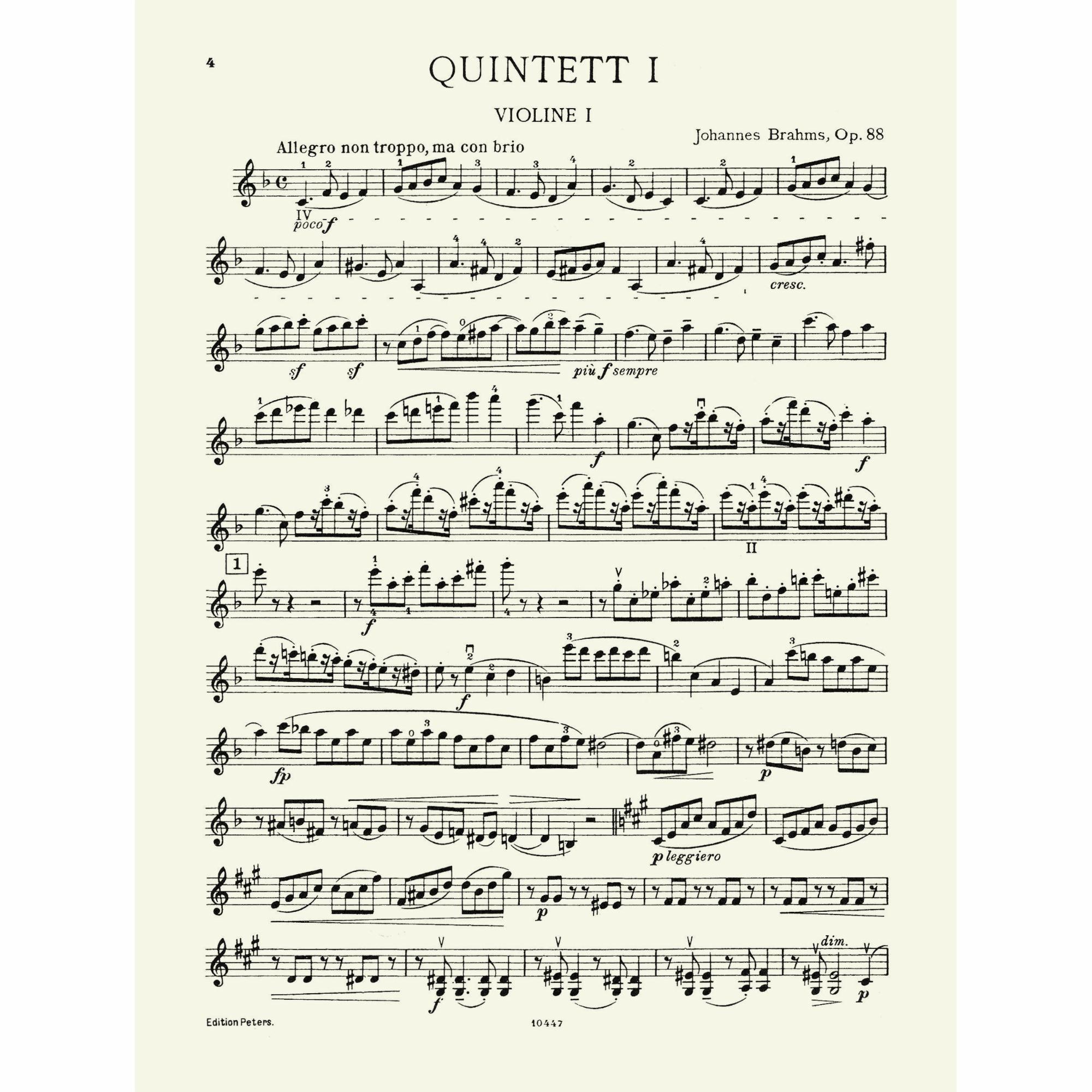 Sample: Violin I (Pg. 4)