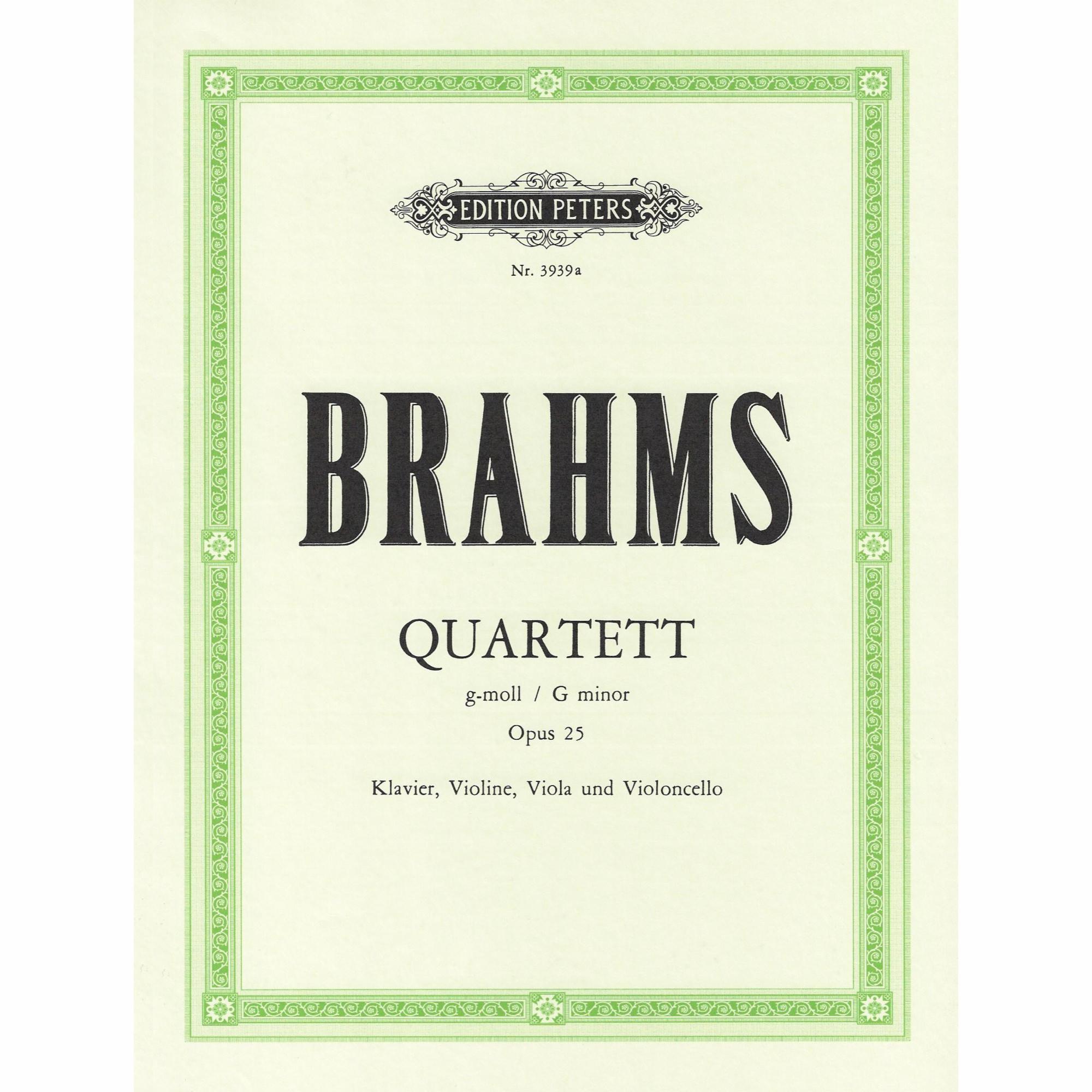 Brahms -- Piano Quartet in G Minor, Op. 25