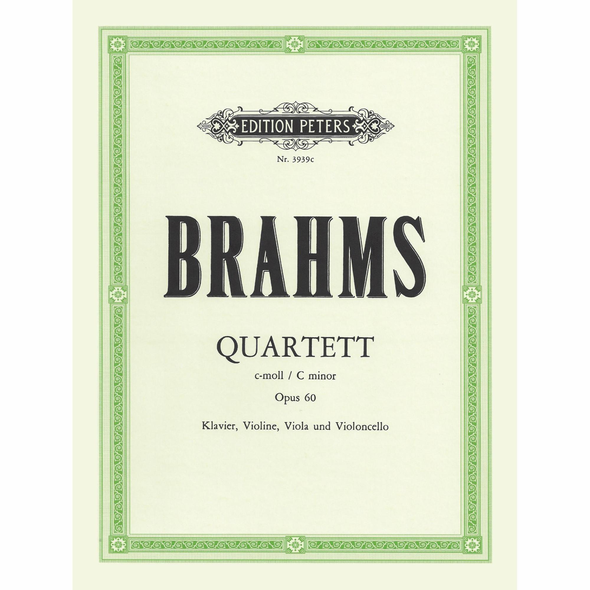 Brahms -- Piano Quartet in C Minor, Op. 60