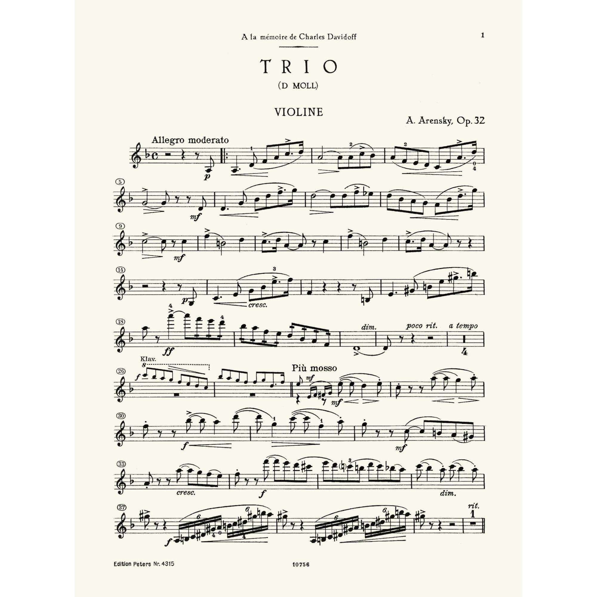 Sample: Violin (Pg. 1)