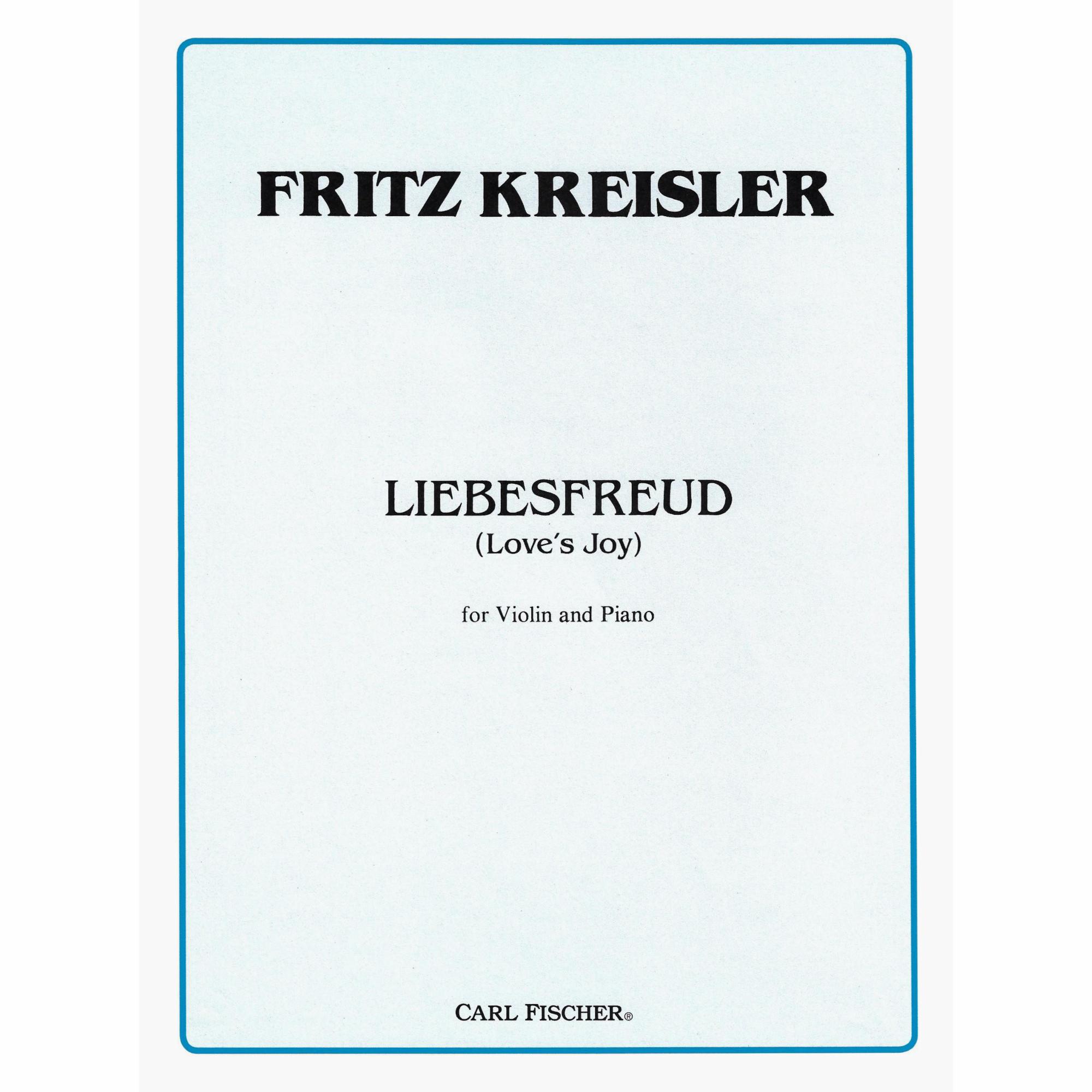 Kreisler -- Liebesfreud for Violin and Piano