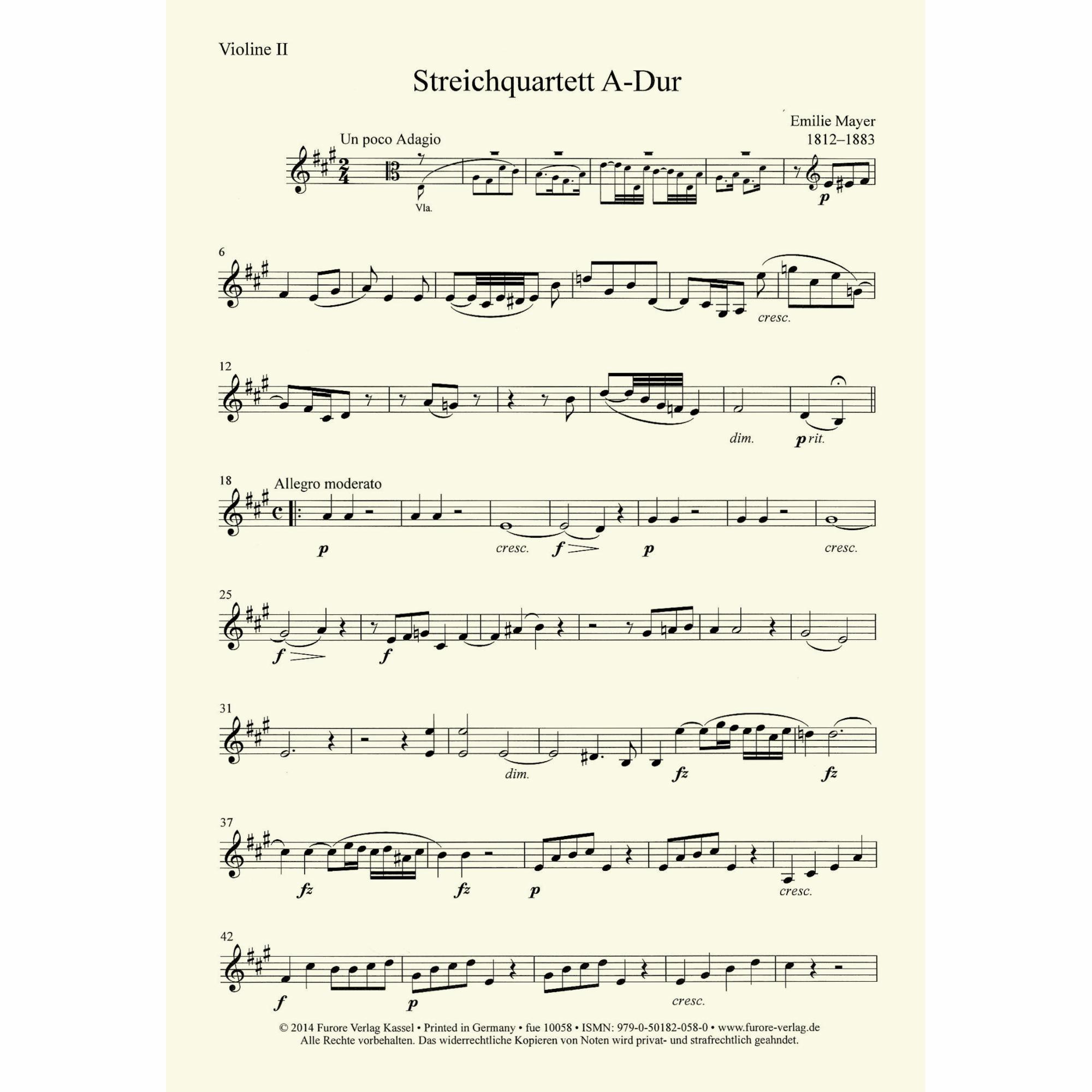 Sample: Violin II Part