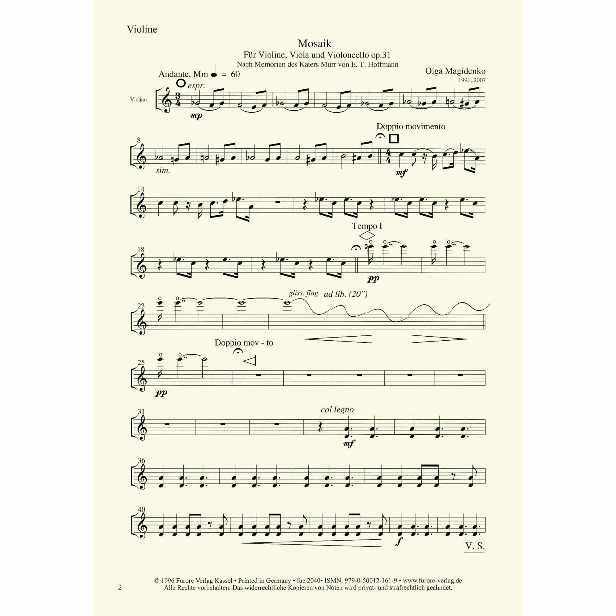 Sample: Violin Part