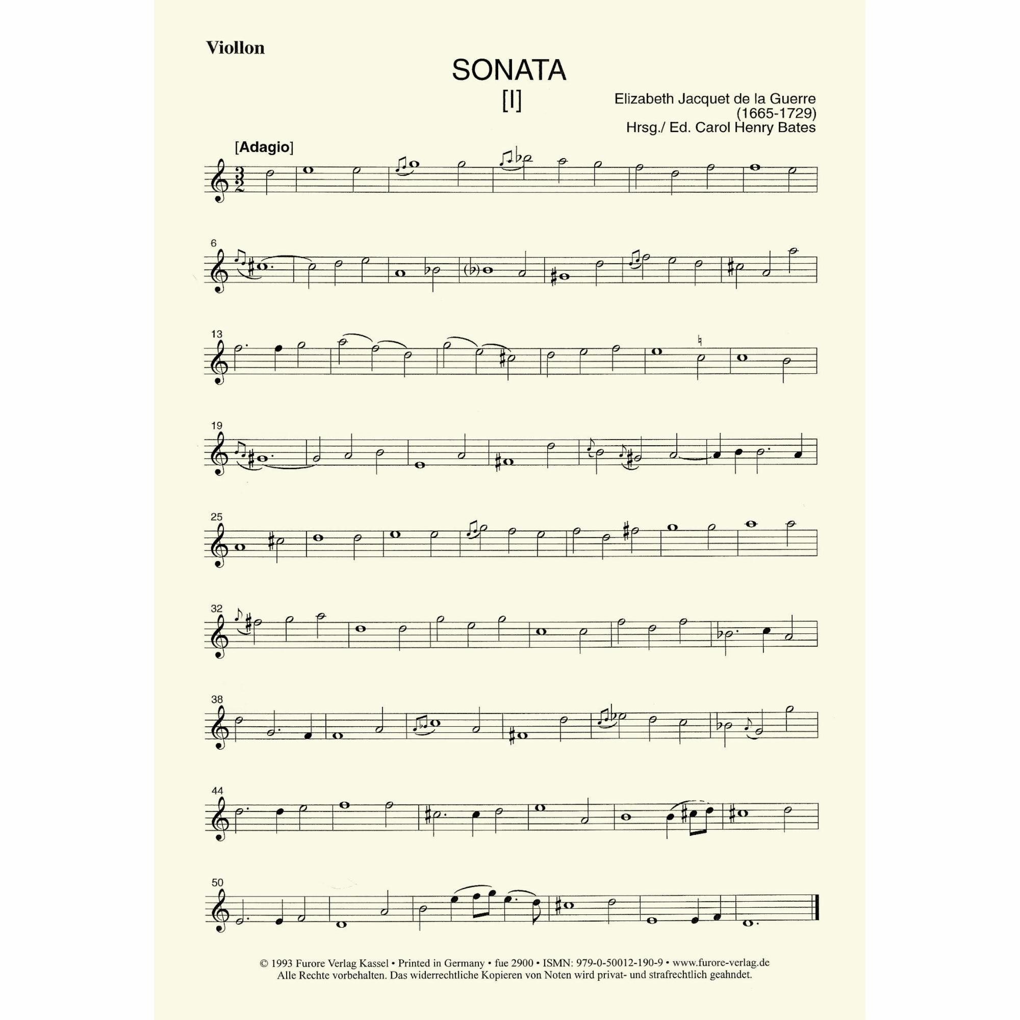 Sample; Vol. I, Violin Part