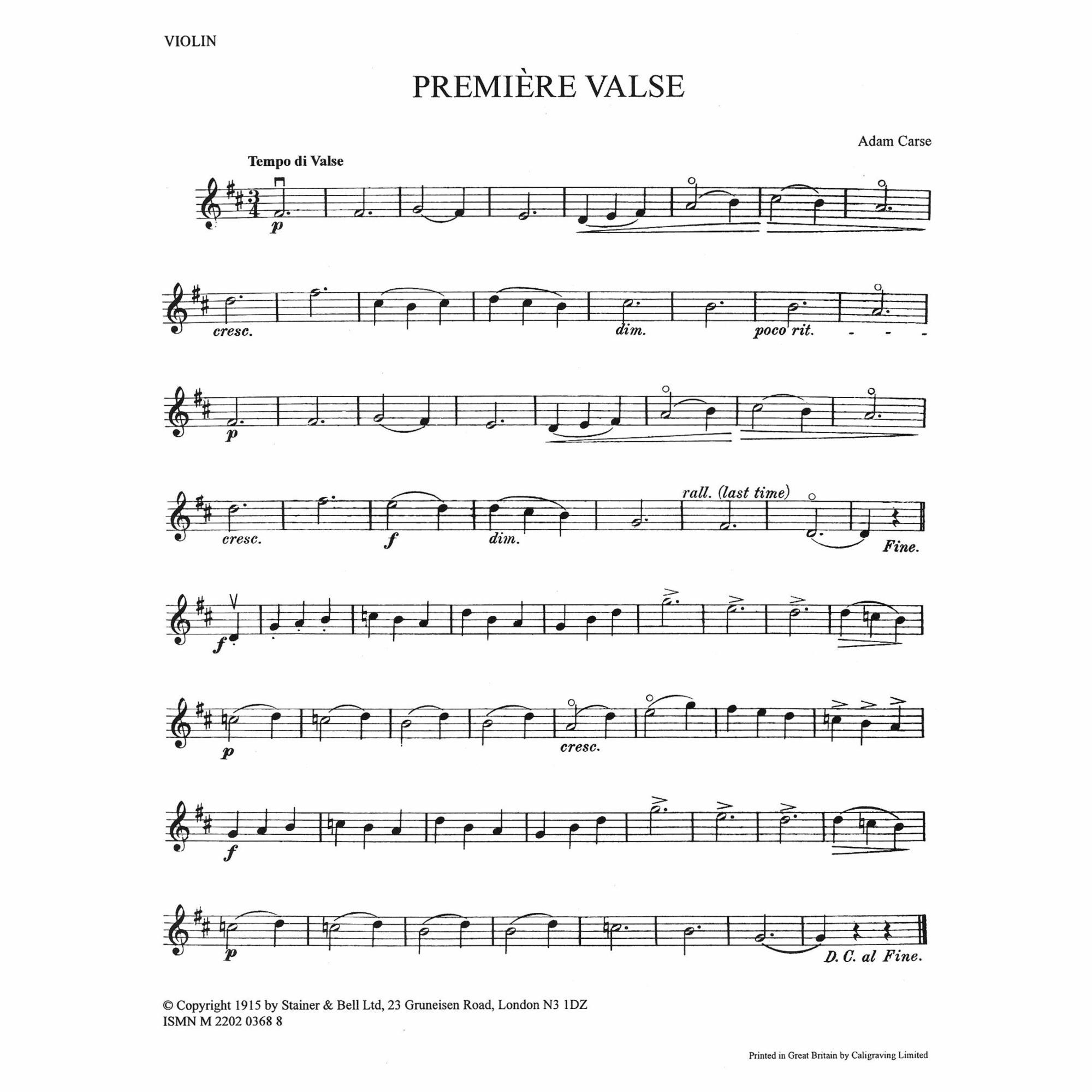 Sample: Violin Part