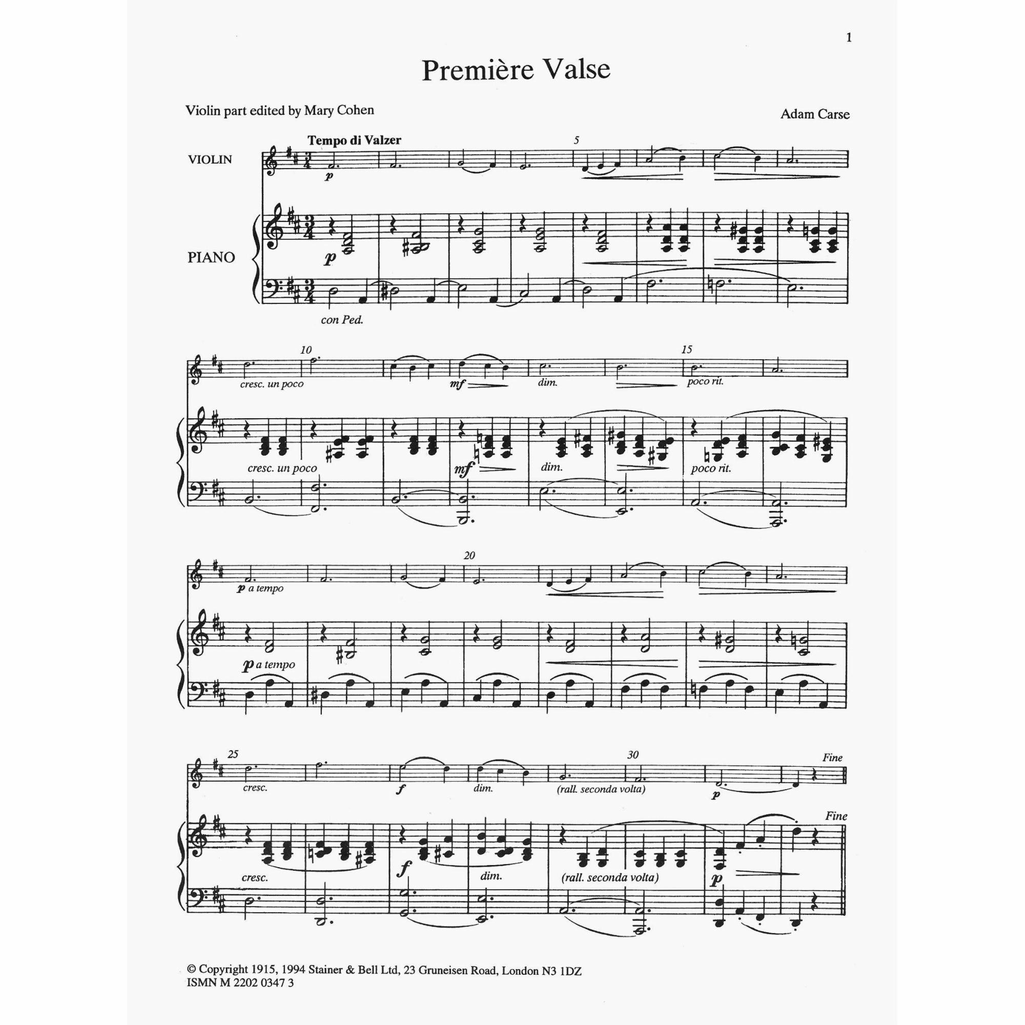 Sample: Book One, Piano Part