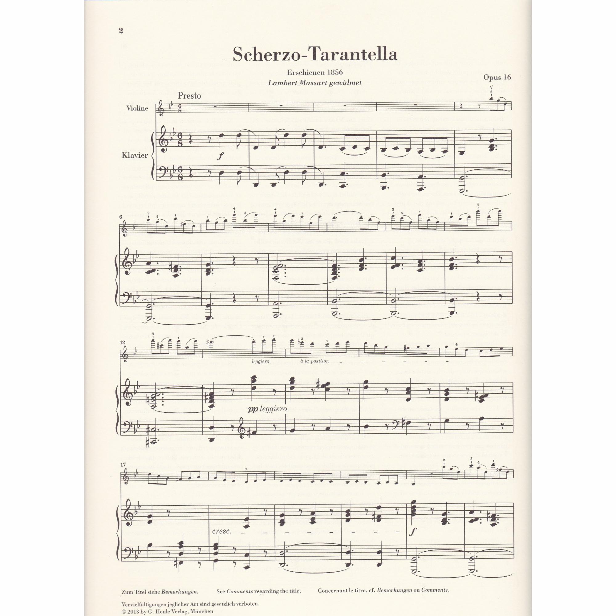 Scherzo-Tarantella in G Minor, Op. 16