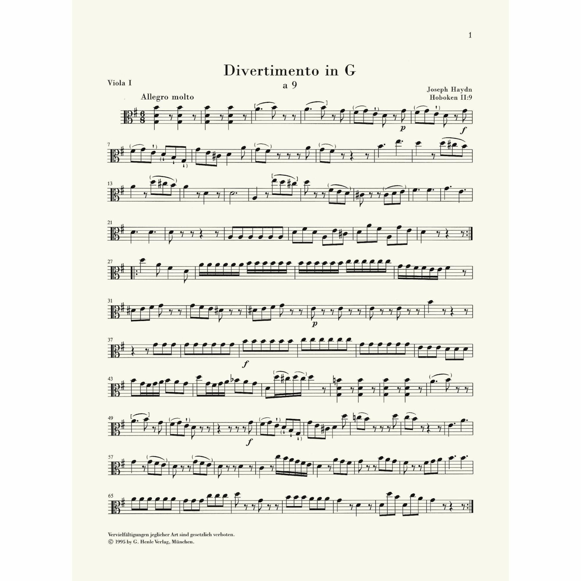 Sample: Viola I (Pg. 1)