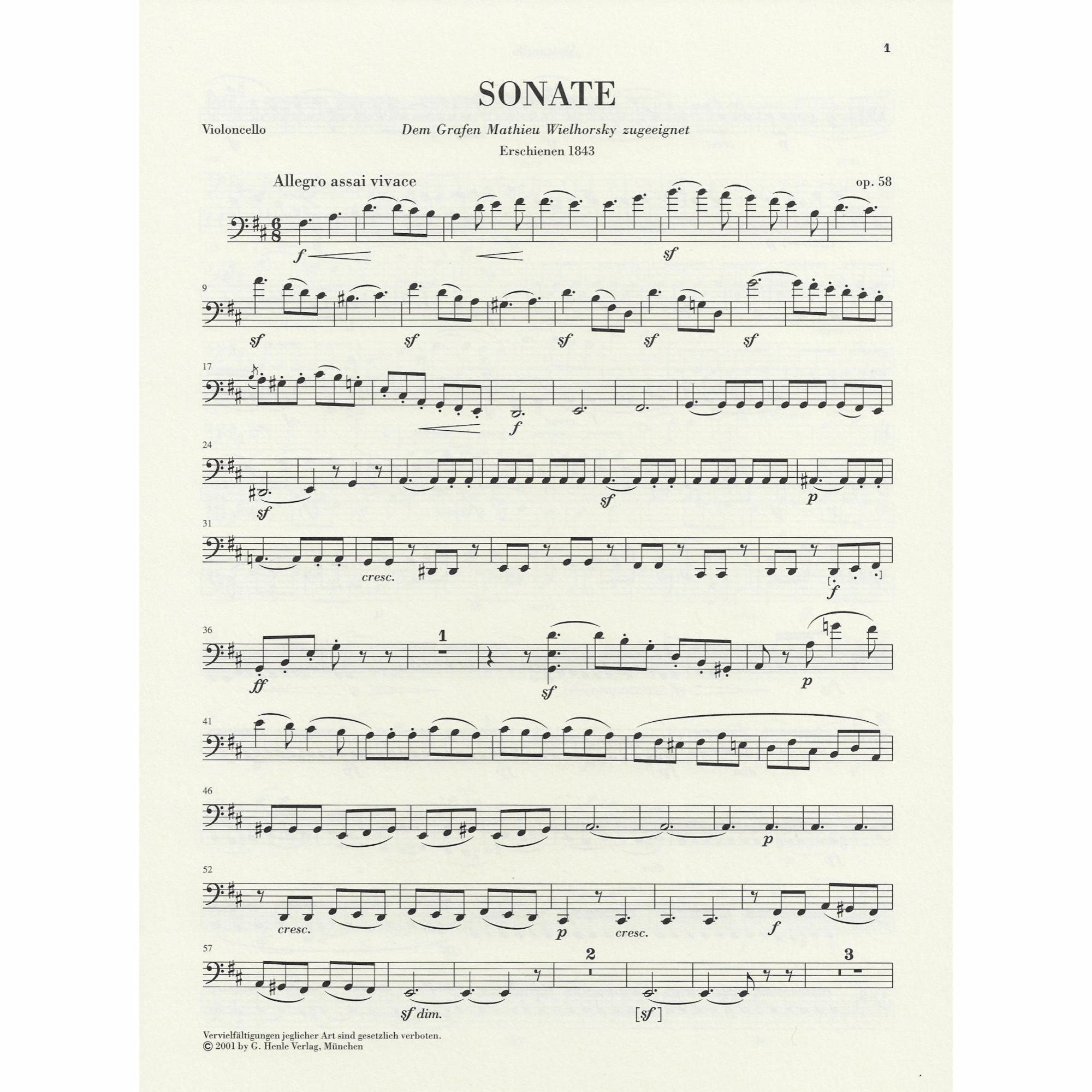 Sample: Urtext Cello Part