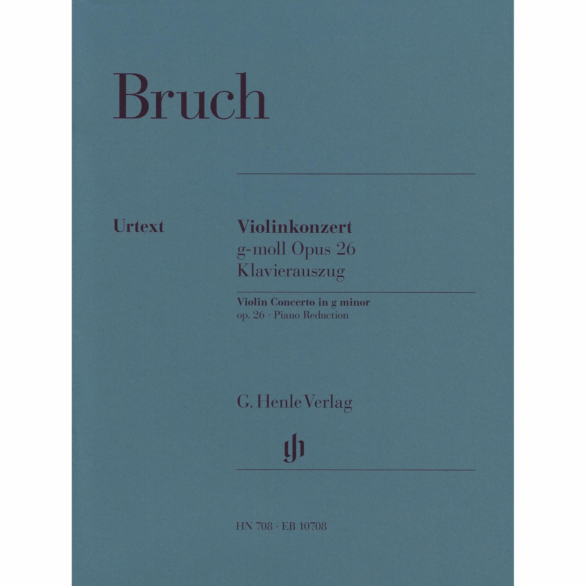 Bruch -- Violin Concerto in G Minor, Op. 26 for Violin and PIano