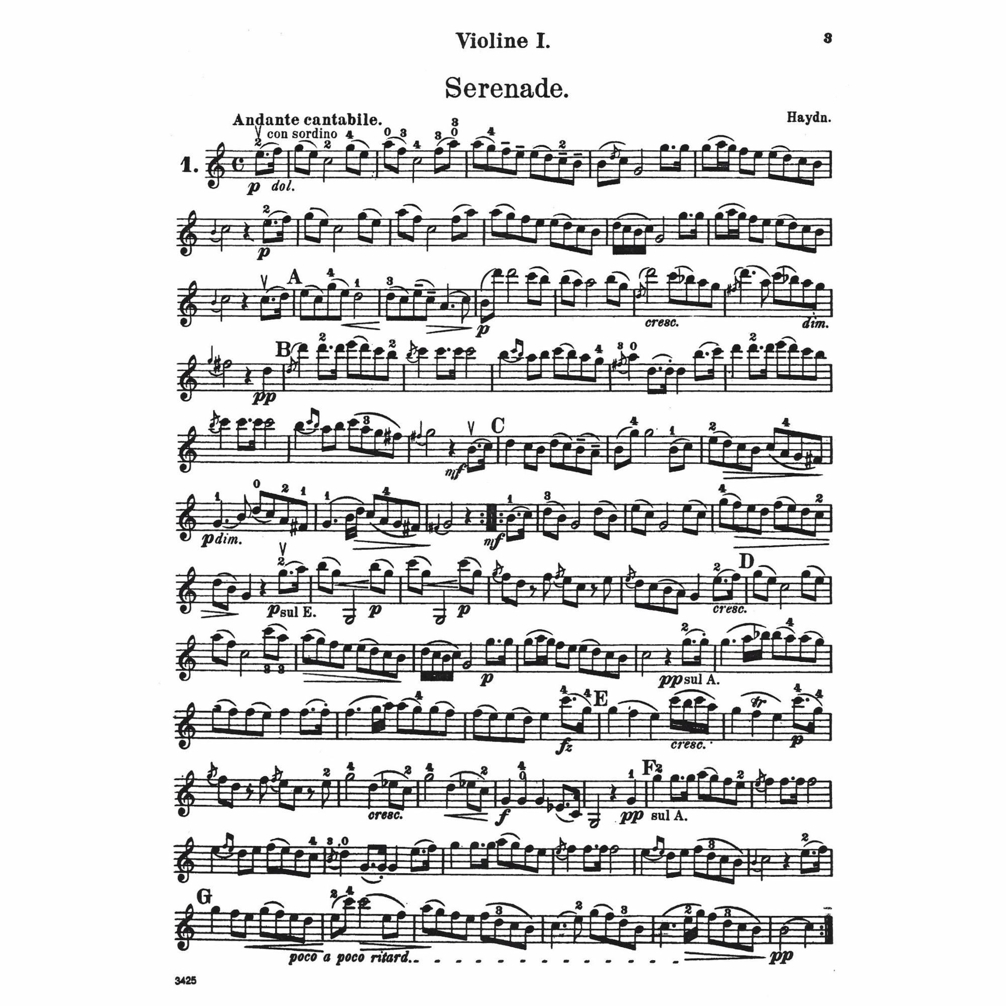 Sample: Vol. 1, Violin I (Pg. 3)