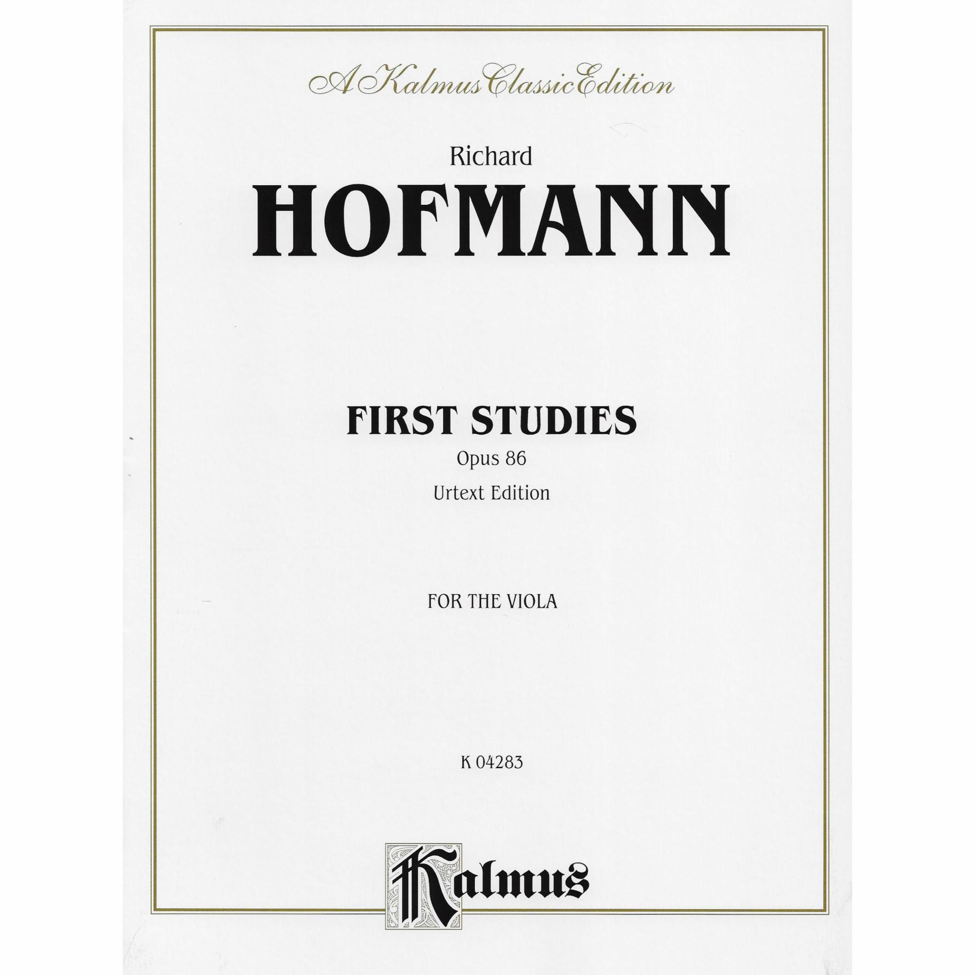 Hofmann -- First Studies, Op. 86 for Viola