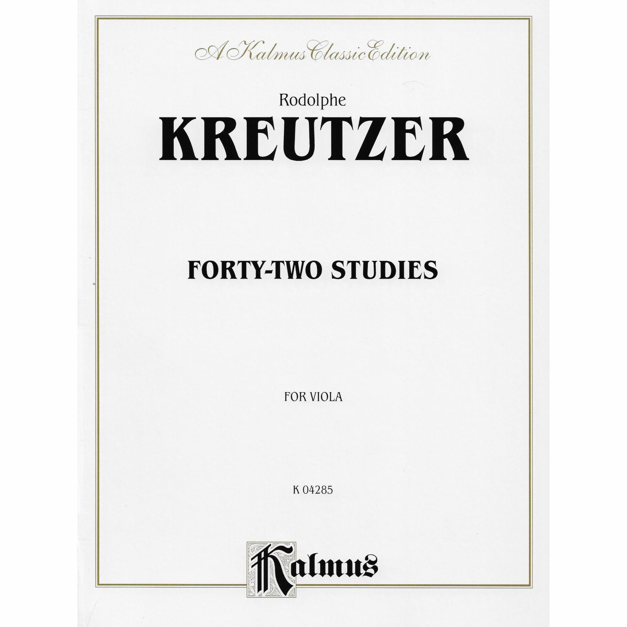 Kreutzer -- Forty-Two Studies for Viola