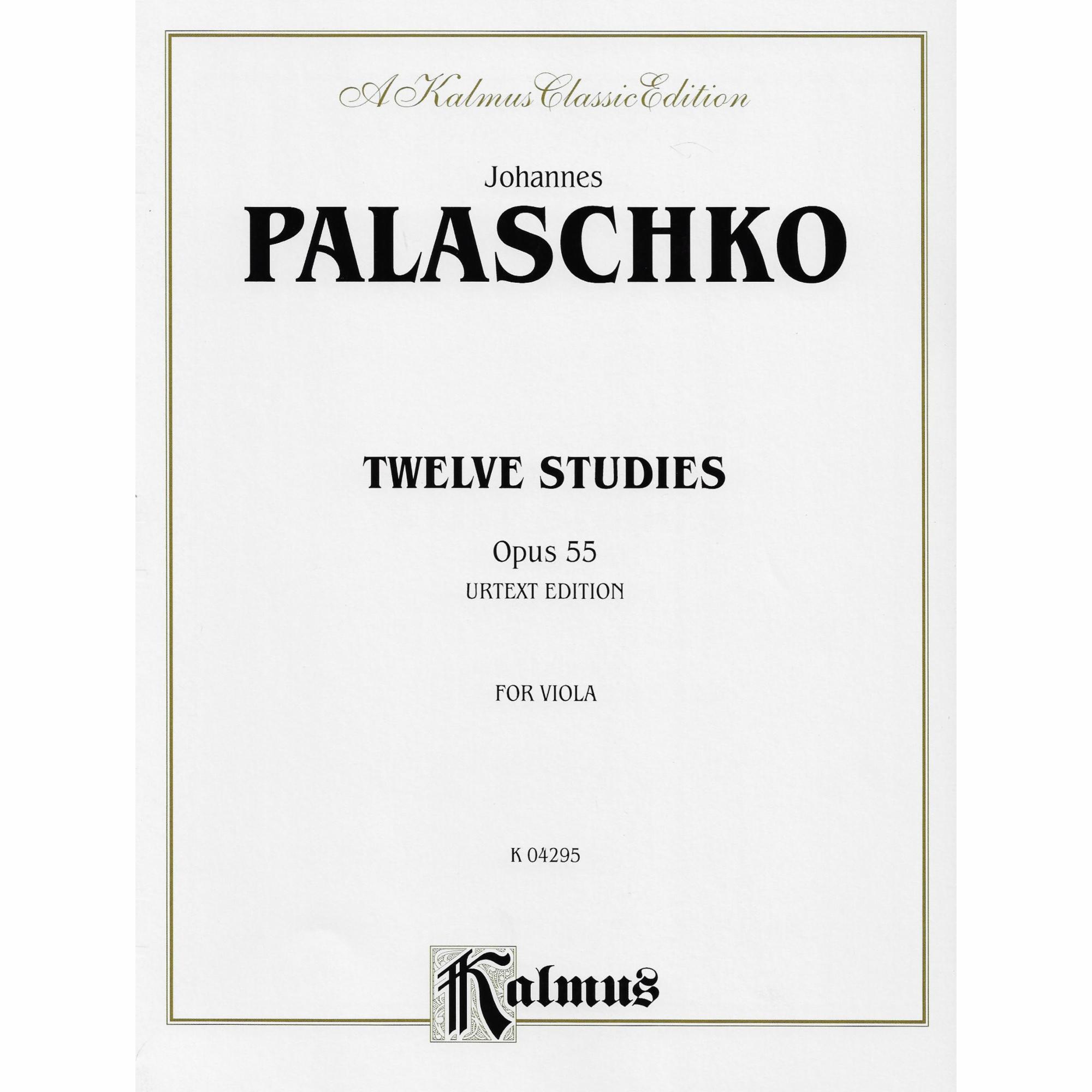 Palaschko -- Twelve Studies, Op. 55 for Viola