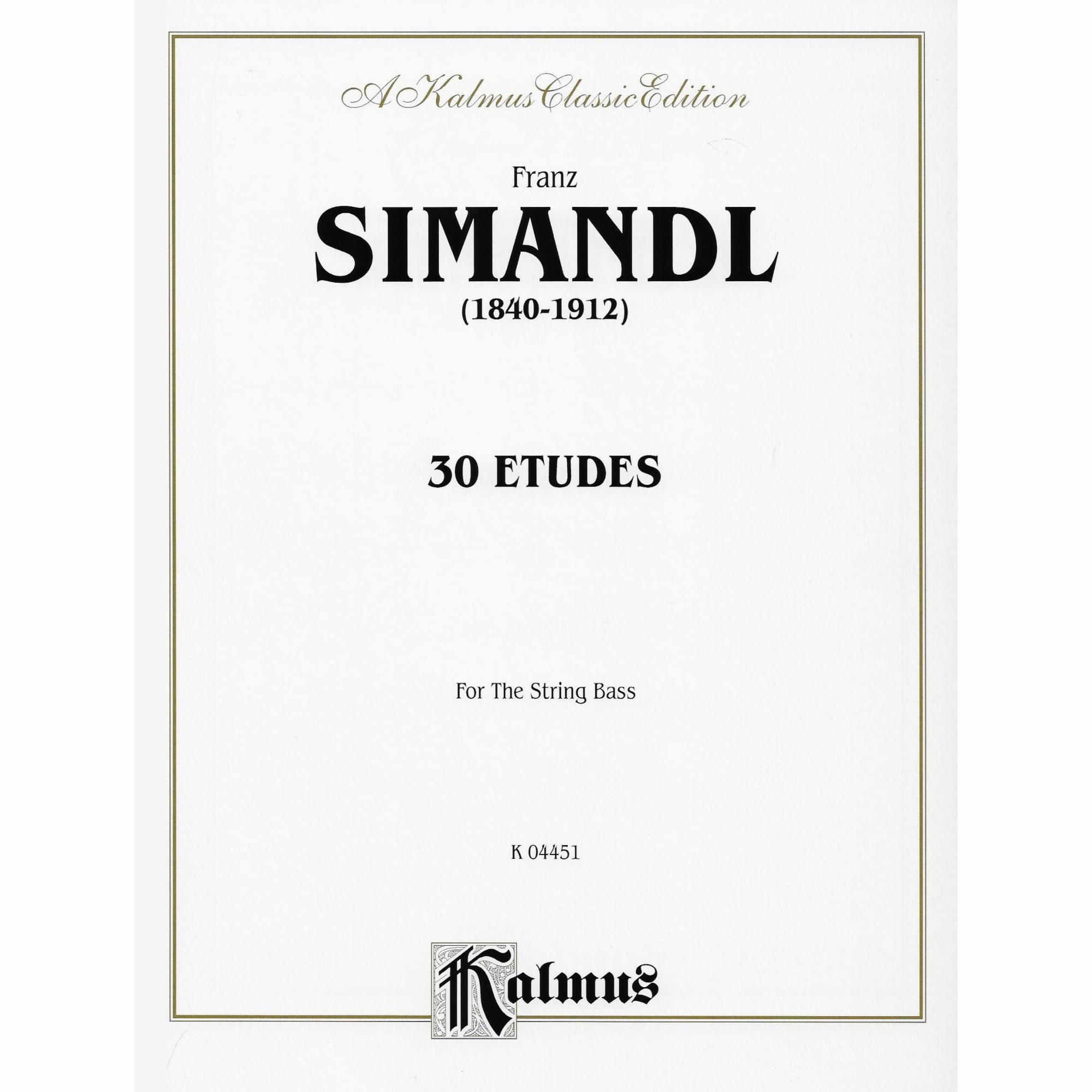 Simandl -- 30 Etudes for Bass