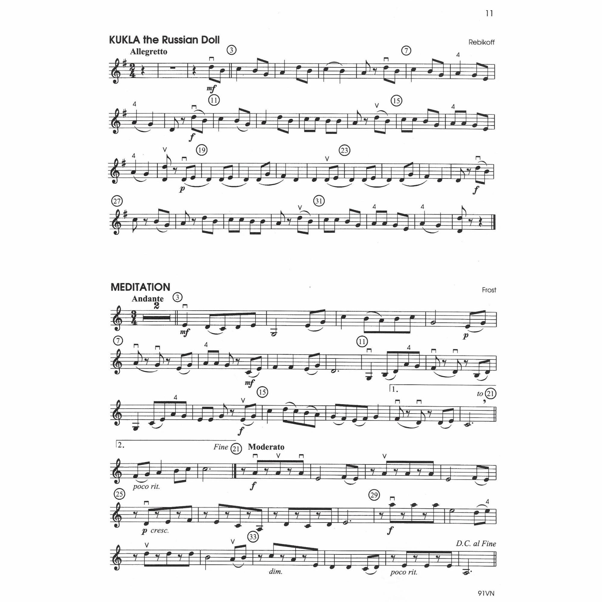 Sample: Violin (Pg. 11)
