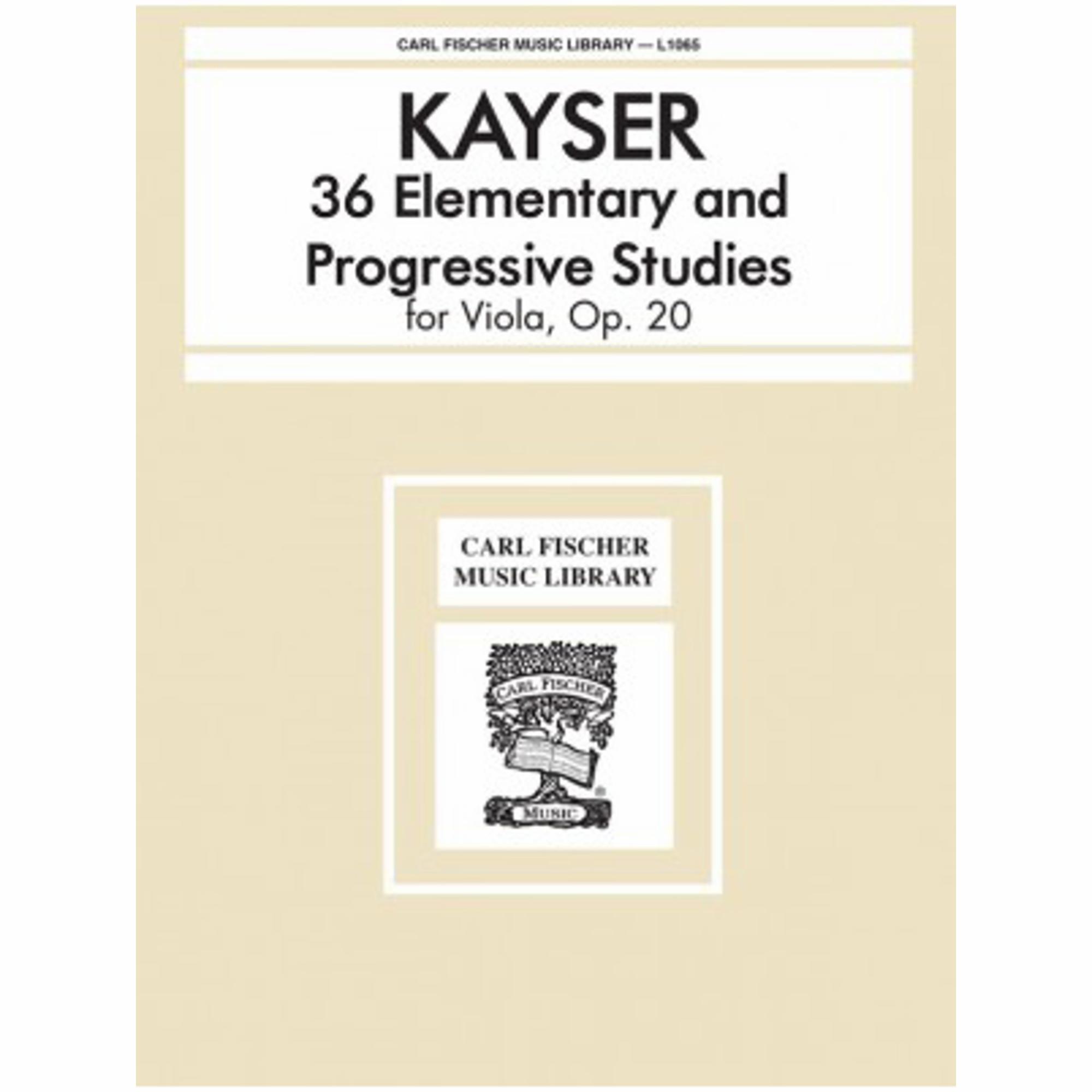 Kayser -- 36 Elementary and Progressive Etudes, Op. 20 for Viola