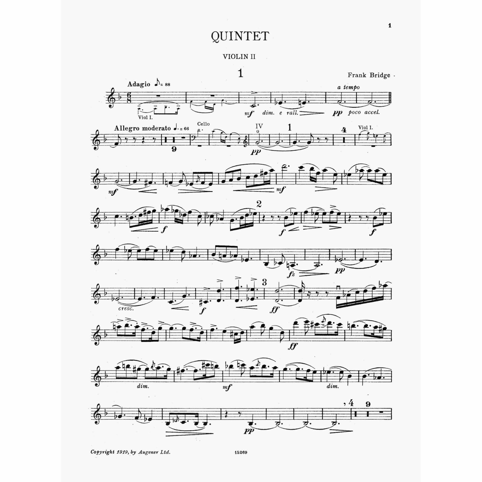 Sample: Violin II (Pg. 1)