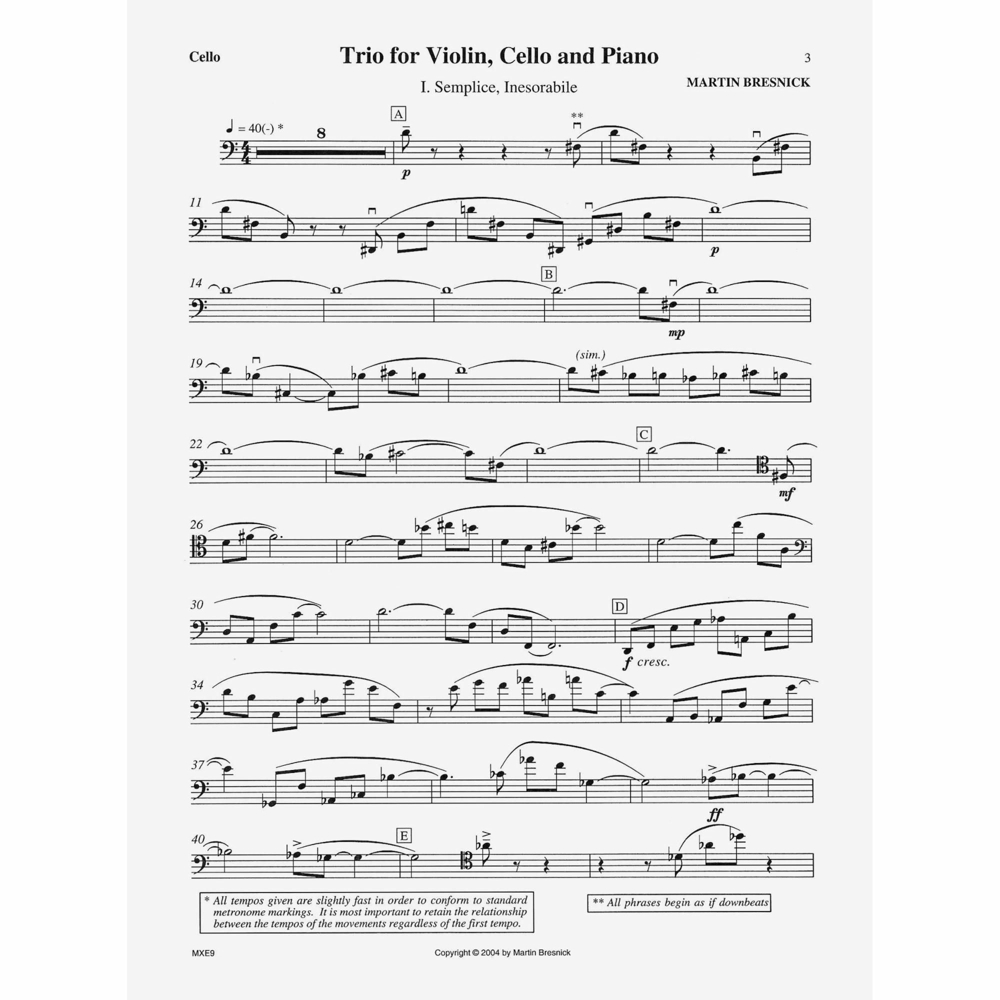 Sample: Cello (Pg. 3)