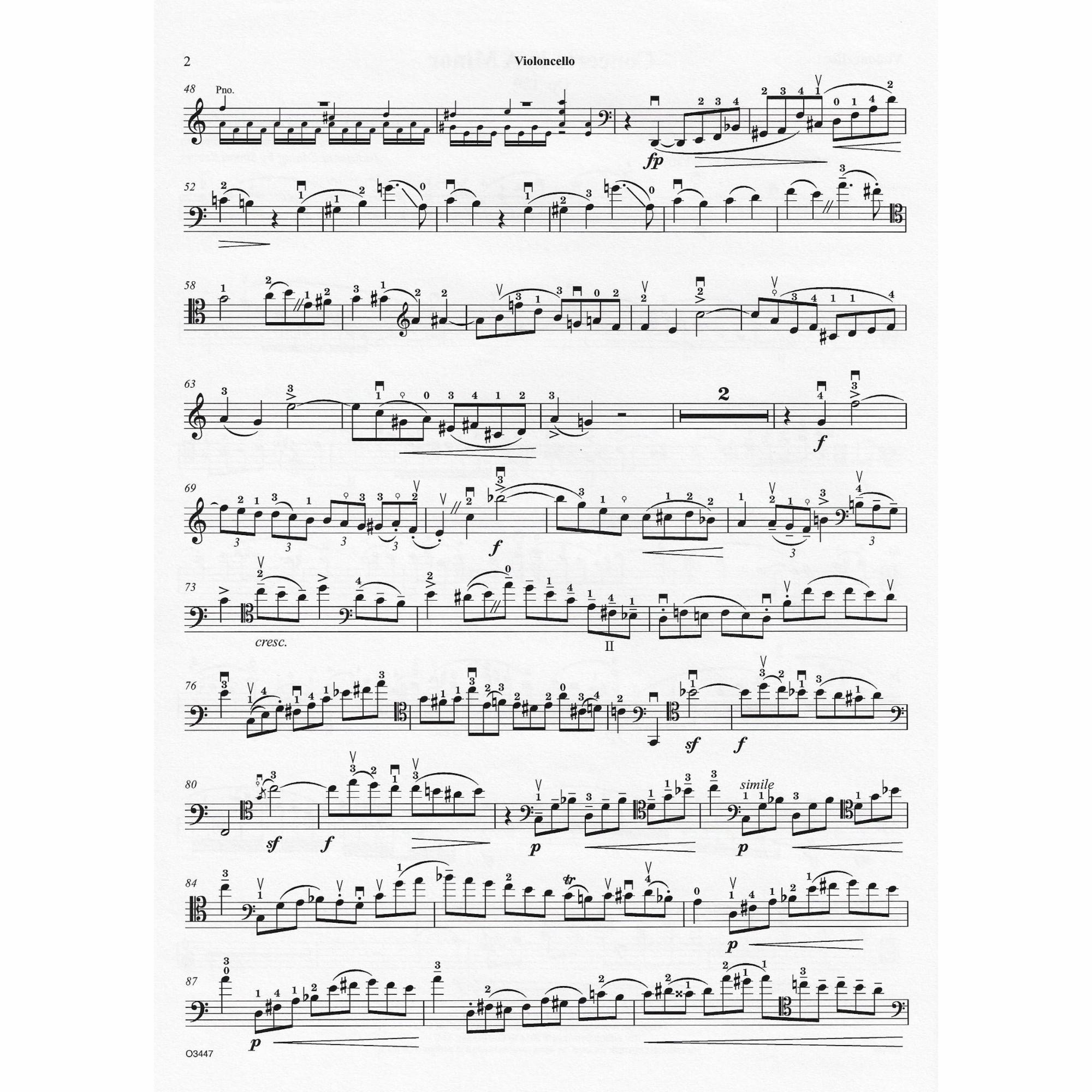 Sample: Cello Part (Pg. 2)