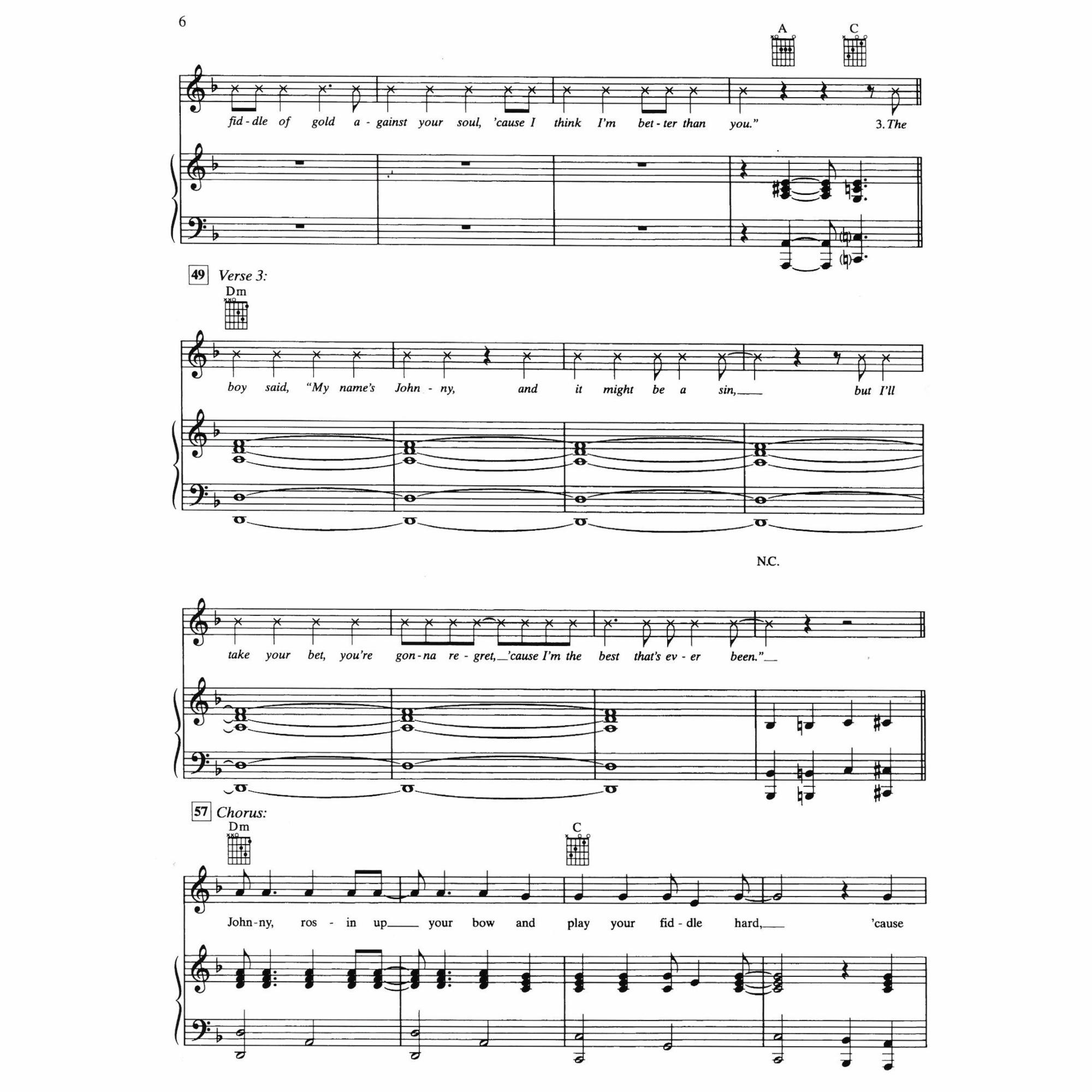 Sample: Piano, Voice, Guitar (Pg. 6)