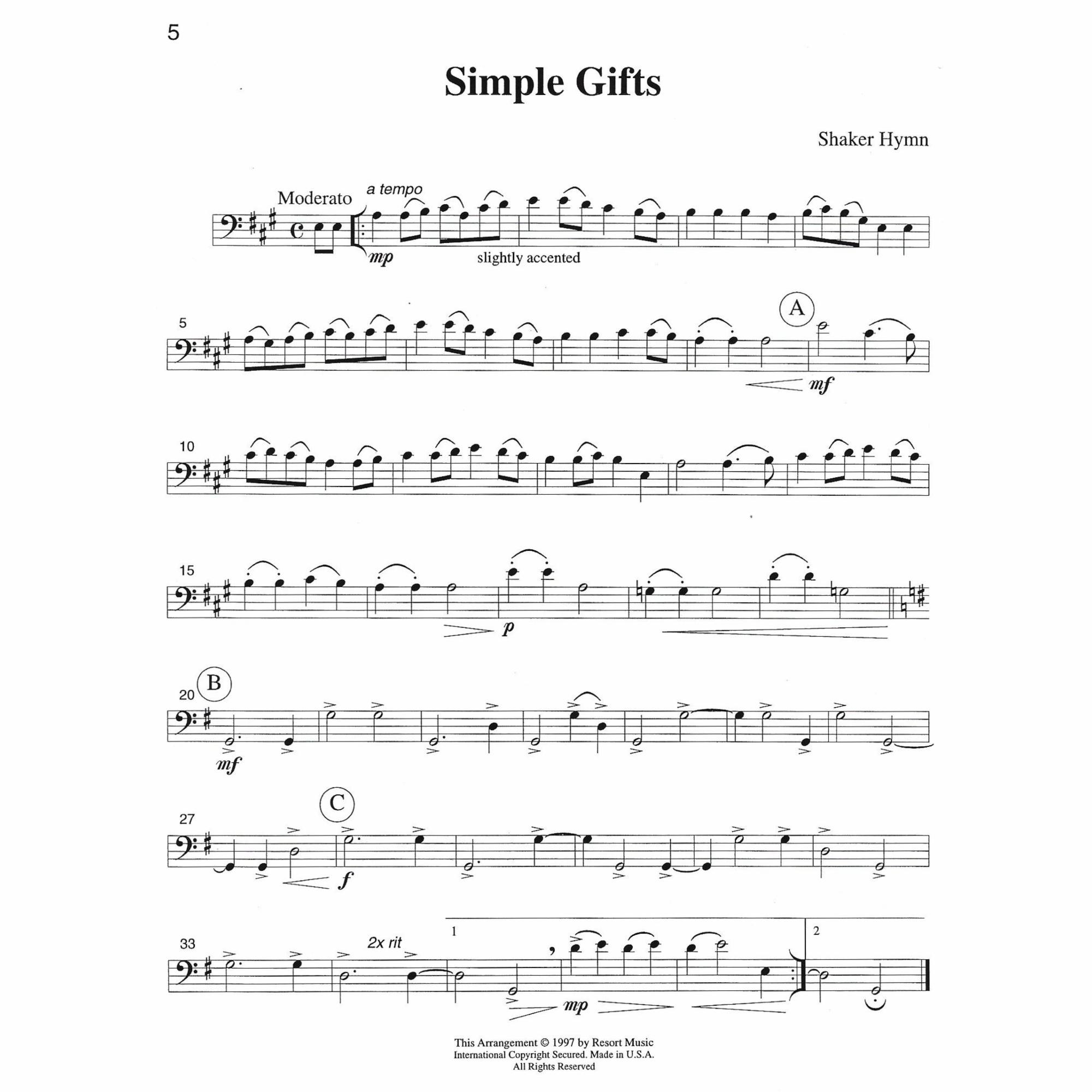 Sample: Part 3: Cello (Pg. 5)