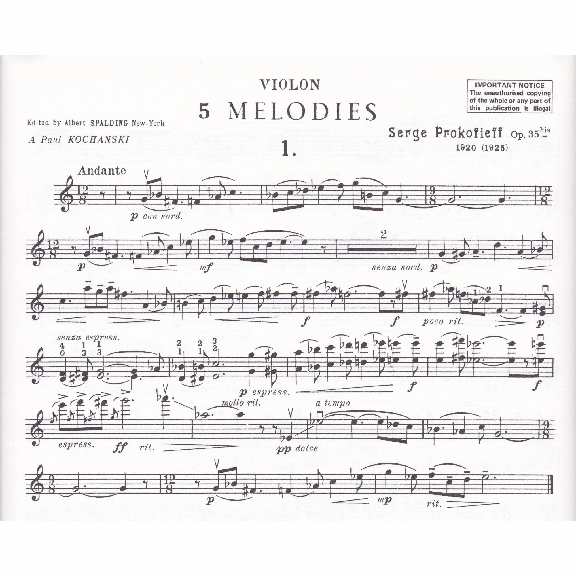 Sample: Violin Part