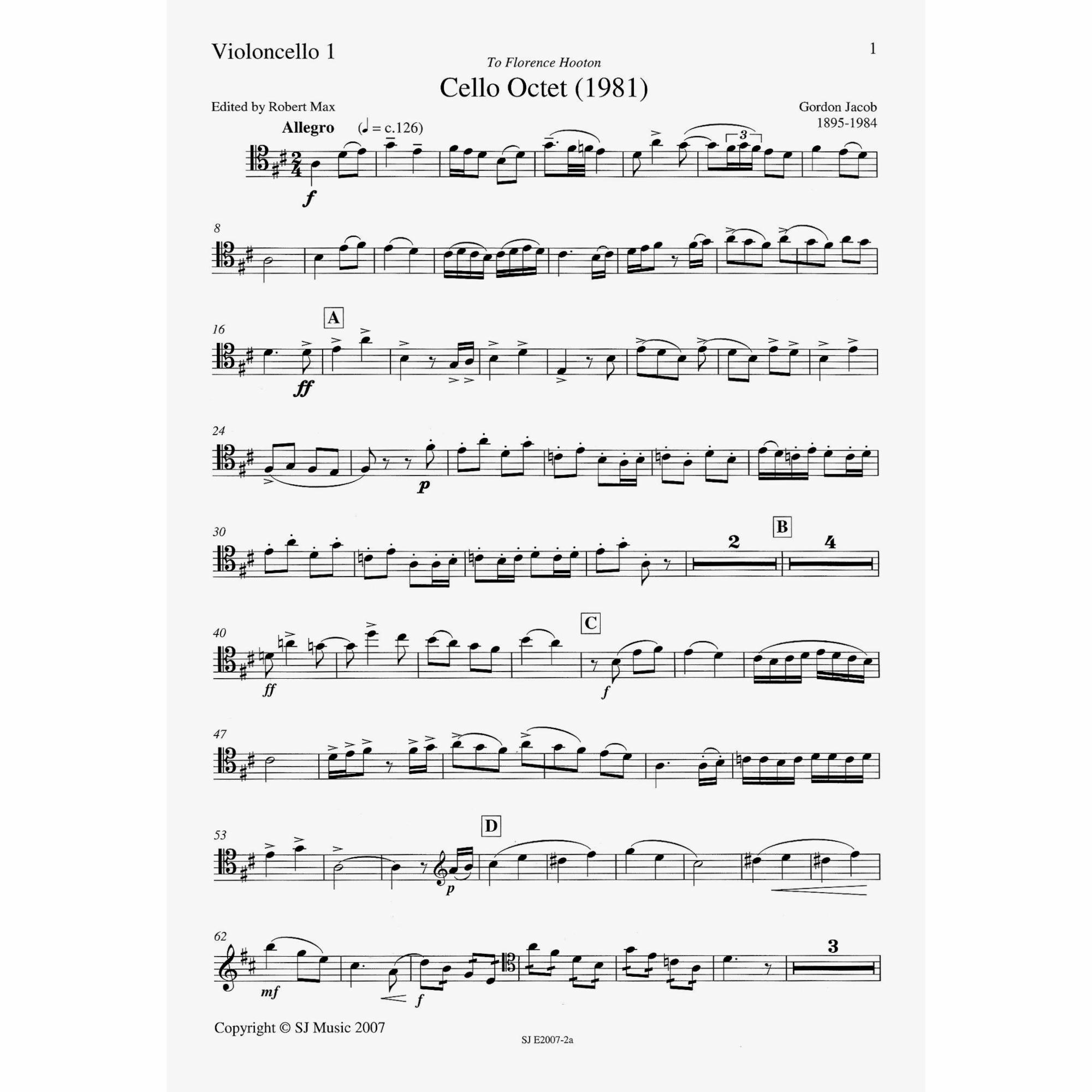 Sample: Cello I (Pg. 1)