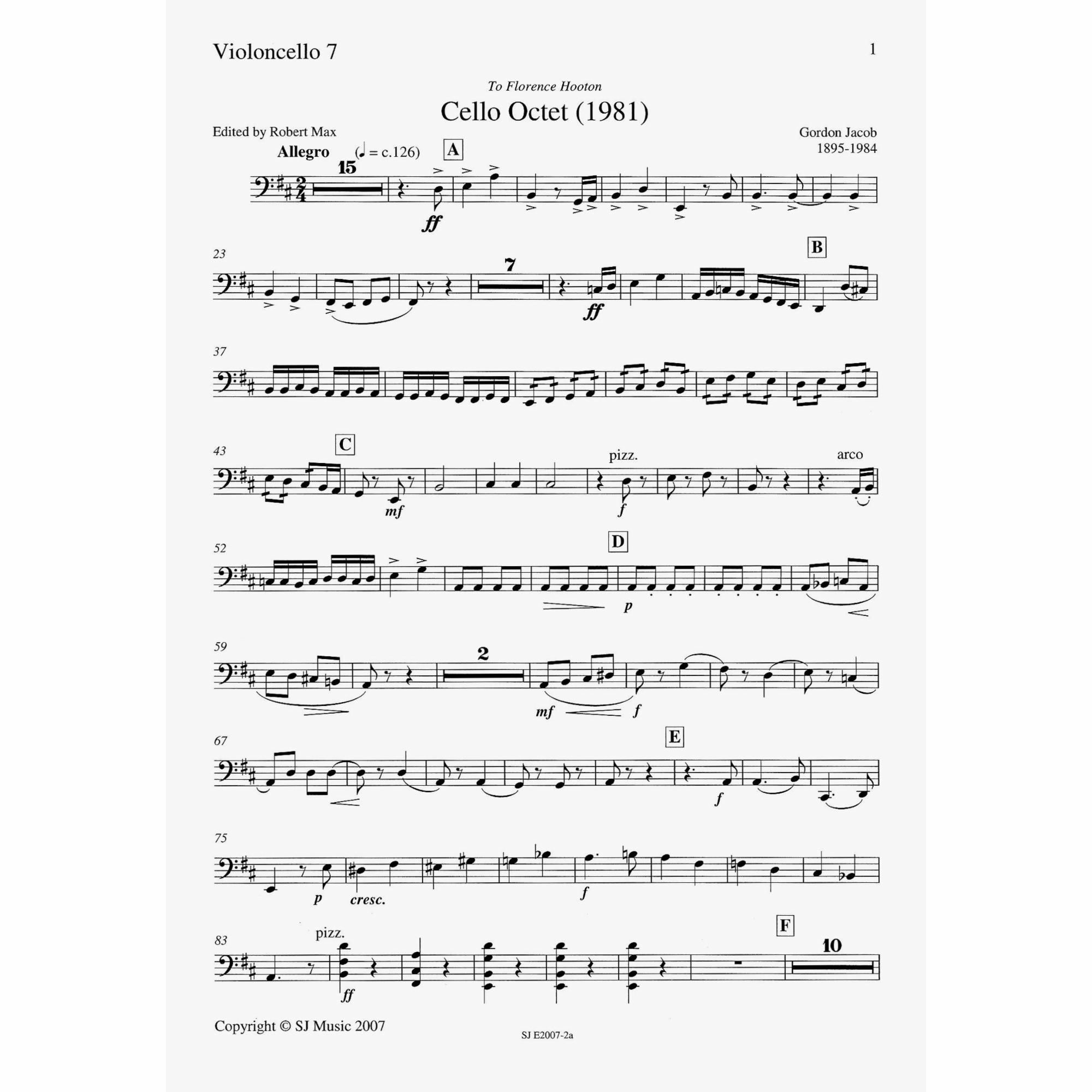 Sample: Cello VII (Pg. 1)